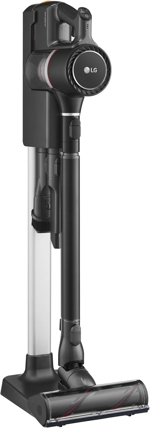 جاروبرقی عصایی دستی ال‌جی A9N-CORE با توان 160 وات، ولتاژ 25.5 ولت، باتری دوتایی و استند، ظرفیت مخزن گرد و غبار 0.44 لیتر
