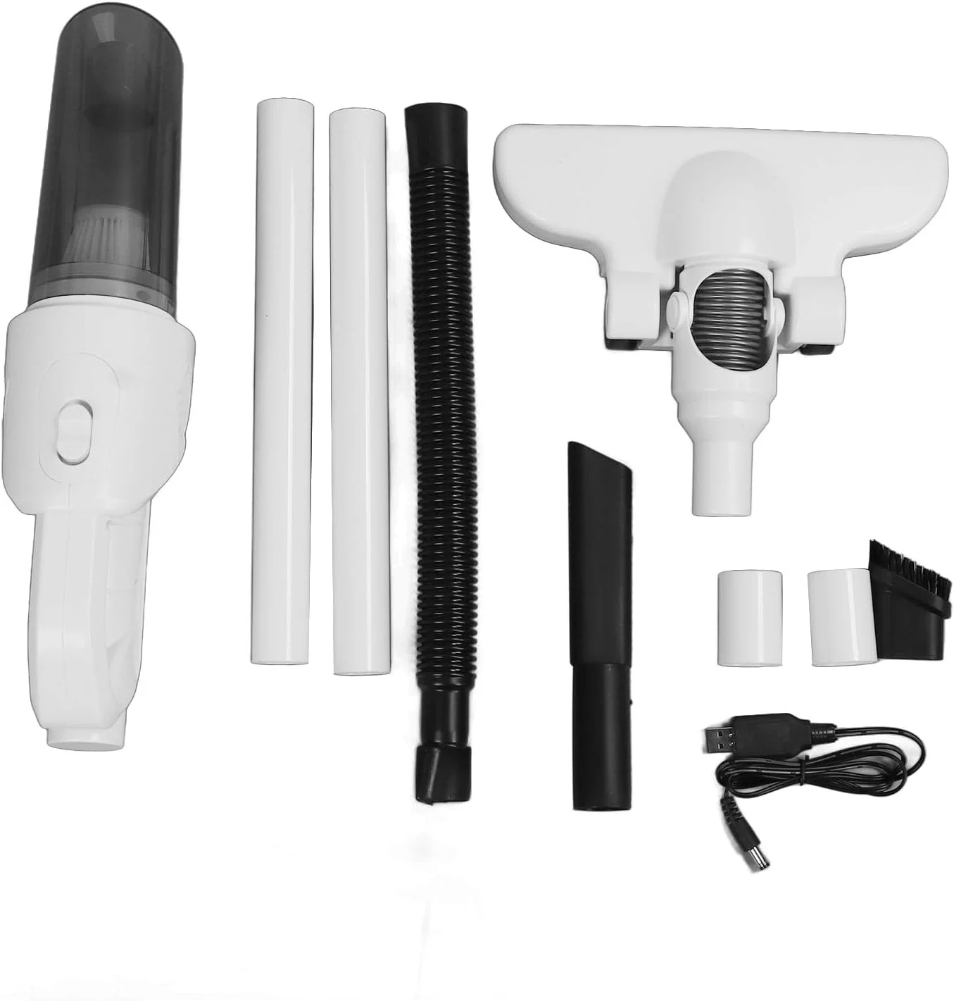 جاروبرقی عصایی سبک وزن با مکش قوی، چند منظوره 2 در 1، جاروبرقی دستی سفید برای خانه و محل کار، ABS، 967 گرم