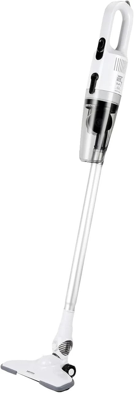 جاروبرقی دستی و عصایی 600 وات کریپتون مدل KNVC6577، طراحی 2 در 1، سفید