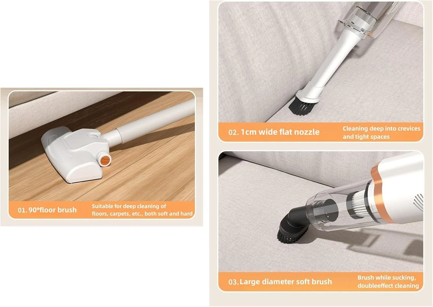 جاروبرقی عصایی بی سیم Marhynchus با قدرت مکش 8500PA (سفید)