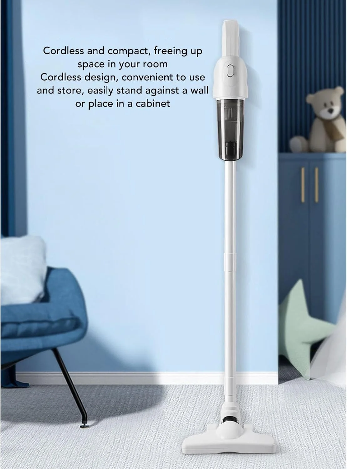 جاروبرقی عصایی سیمی، موتور قدرتمند 120 واتی، مکش قوی و سبک وزن، جاروبرقی دستی برای خانه، ماشین، فرش، کف سخت، سیستم فیلتراسیون با راندمان بالا