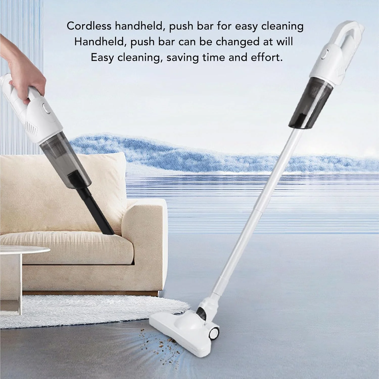جاروبرقی عصایی سیمی، موتور قدرتمند 120 واتی، مکش قوی و سبک وزن، جاروبرقی دستی برای خانه، ماشین، فرش، کف سخت، سیستم فیلتراسیون با راندمان بالا