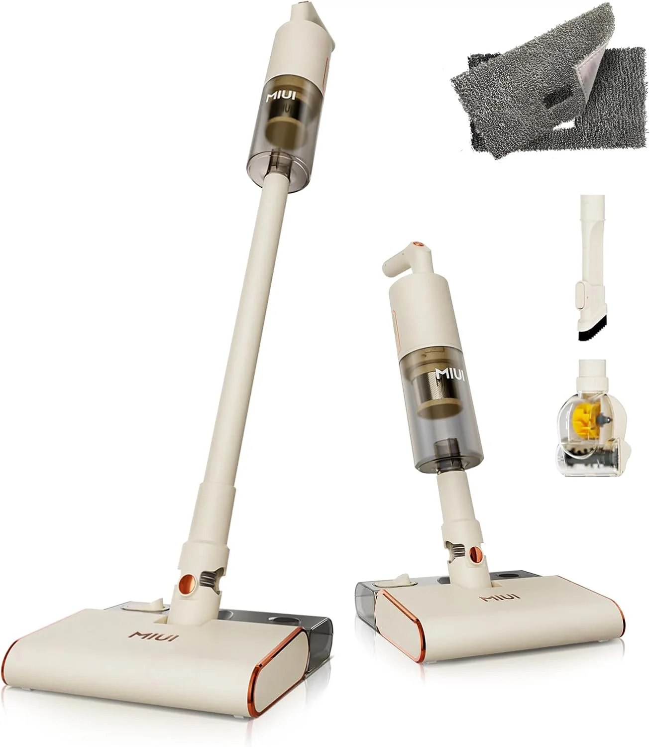 جاروبرقی خشک و تر MIUI، جاروبرقی عصایی همه کاره با قابلیت تی کشیدن، راه حلی برای سطوح مختلف، مناسب برای چوب سخت، کاشی، مرمر، فرش و غیره، سیم دار، ایمن برای خانه هایی با کودکان و حیوانات خانگی