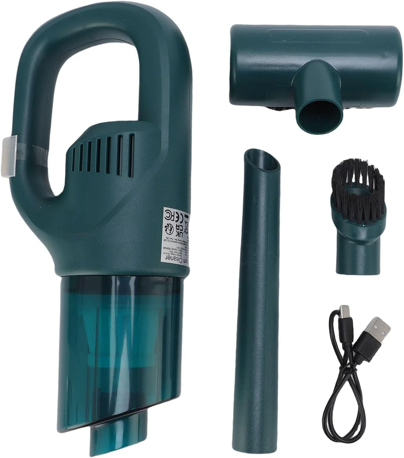 جاروبرقی دستی شارژی قدرتمند - مکش قابل حمل برای تمیز کردن فضای داخلی خانه و ماشین، لوازم جانبی ضروری