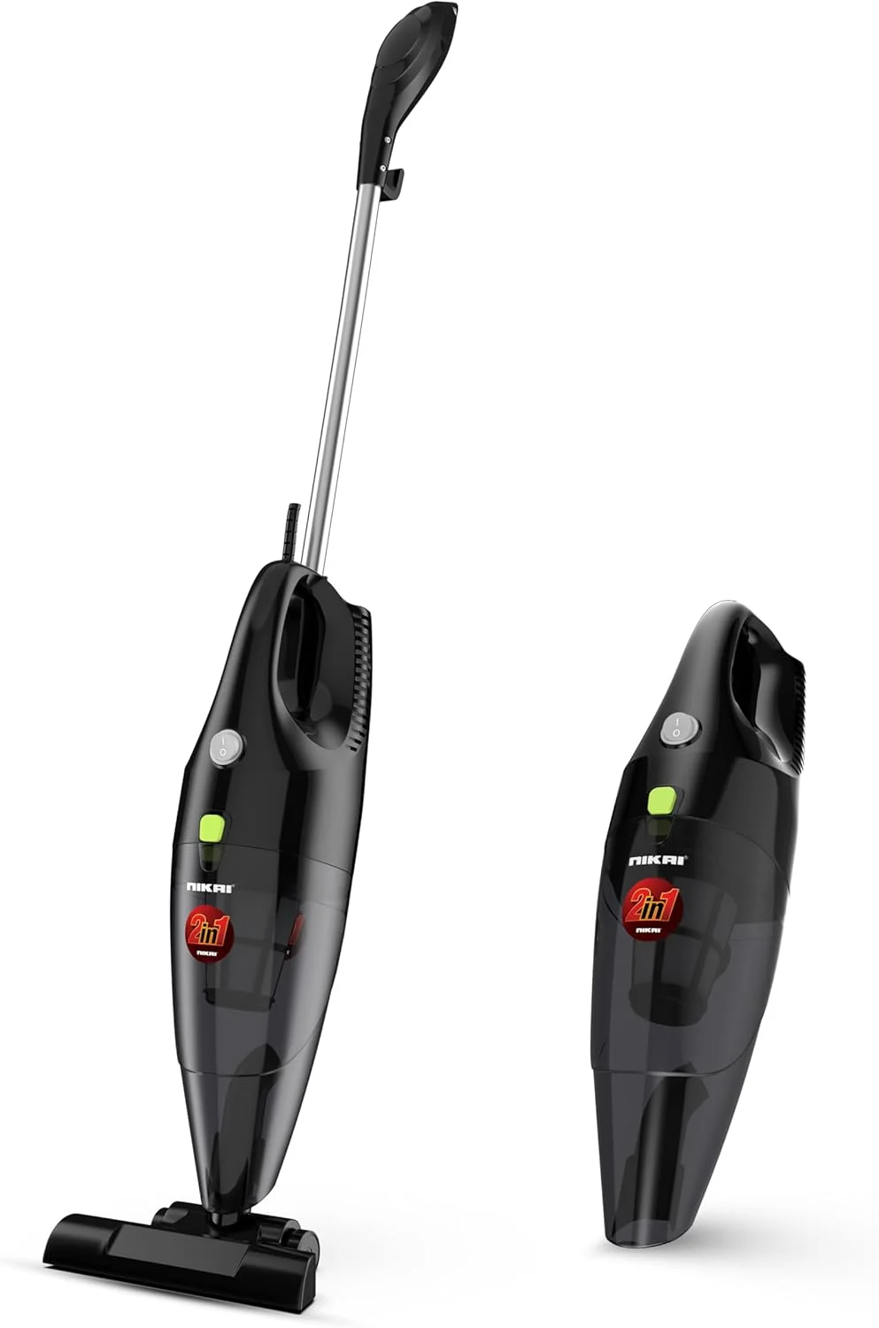 جاروبرقی عصایی و دستی 2 در 1 نیکای | مکش قدرتمند 600 وات | طراحی سبک وزن | کیسه گرد و غبار قابل شستشو | فیلتر HEPA و فیلتراسیون مشبک | مدل NVC320H12