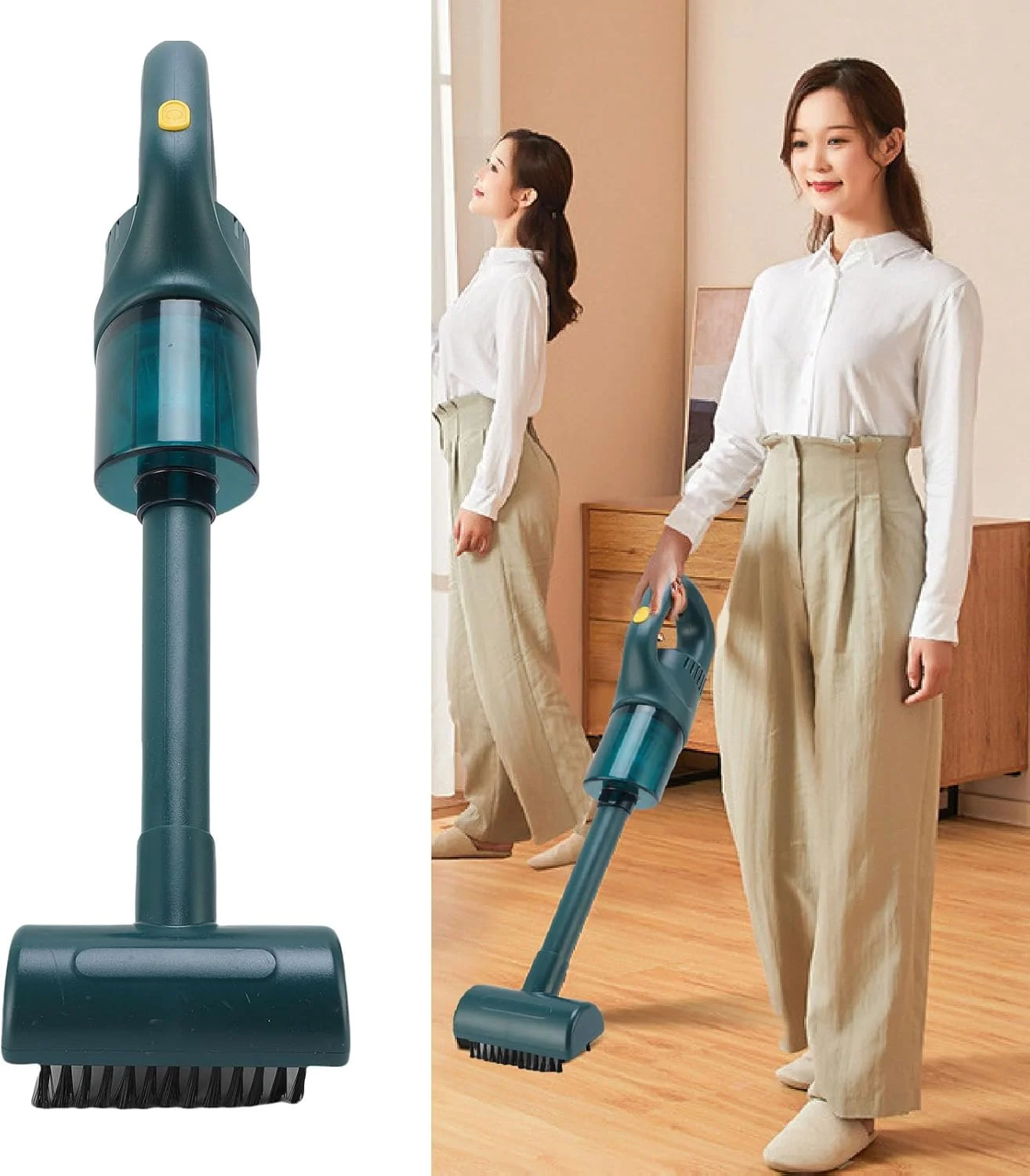 جاروبرقی دستی شارژی قدرتمند - مکش قابل حمل برای تمیز کردن فضای داخلی خانه و ماشین، لوازم جانبی ضروری