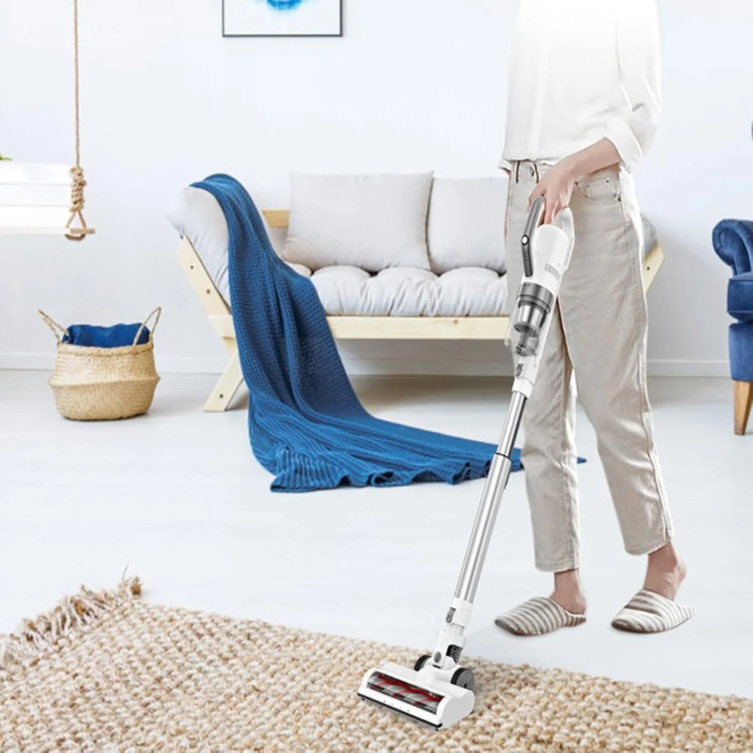 جاروبرقی های Nyyldr برای خانه، جاروبرقی بی سیم قابل حمل، جاروبرقی عصایی بی سیم با مکش قوی، باتری بزرگ، تمیز کننده فرش، دستگاه