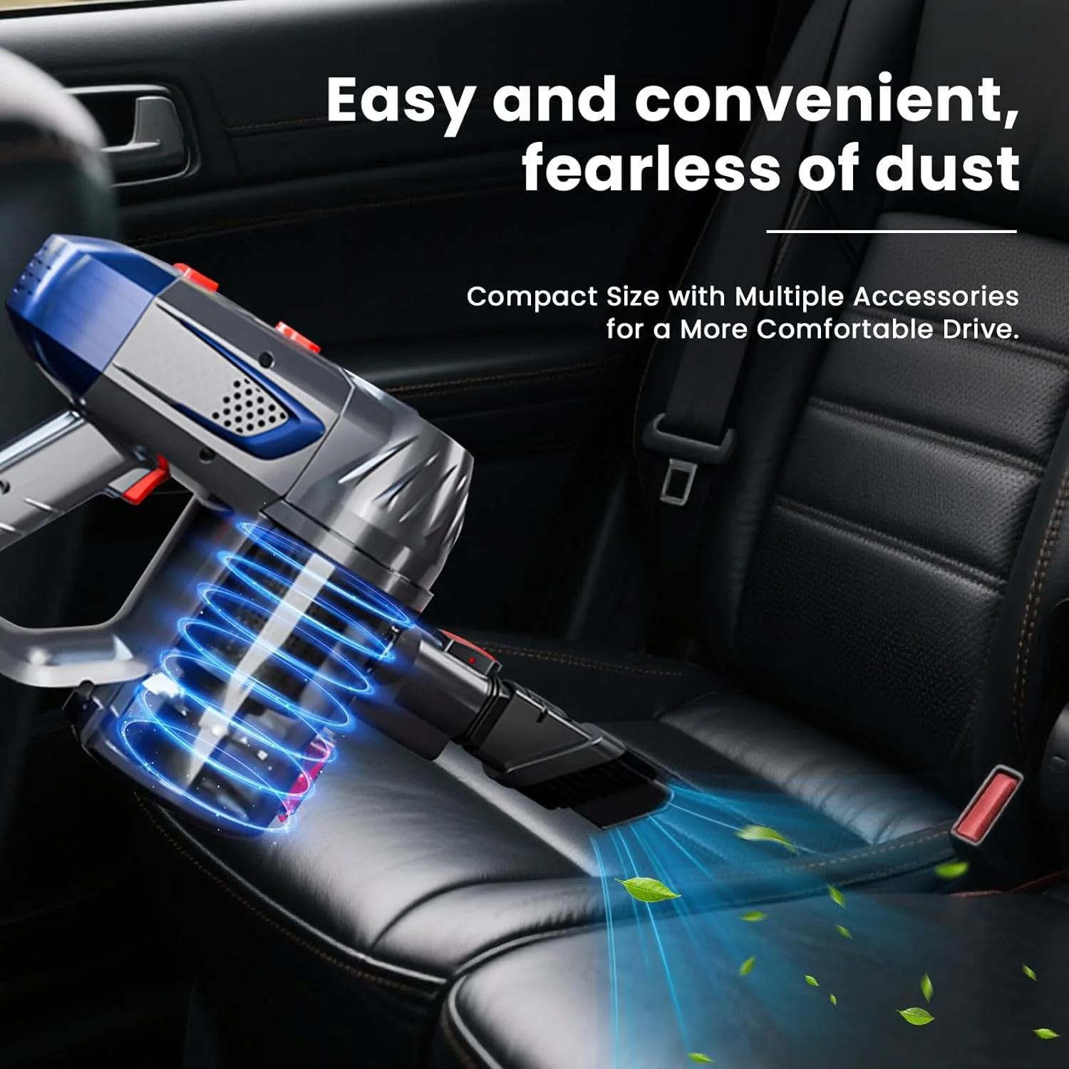 جاروبرقی بی‌سیم - مکش قوی ۱۱۰۰۰Pa، زمان کارکرد ۲۵-۳۰ دقیقه، ۸ سری مختلف برای خانه، ماشین و صاحبان حیوانات خانگی - جاروبرقی سبک و بدون سیم با برس ضد گره و پایه دیواری