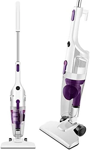 جاروبرقی عصایی سبک وزن 2 در 1 Nyyldr با مکش قوی 15Kpa مناسب برای فرش، موی حیوانات خانگی (سفید)