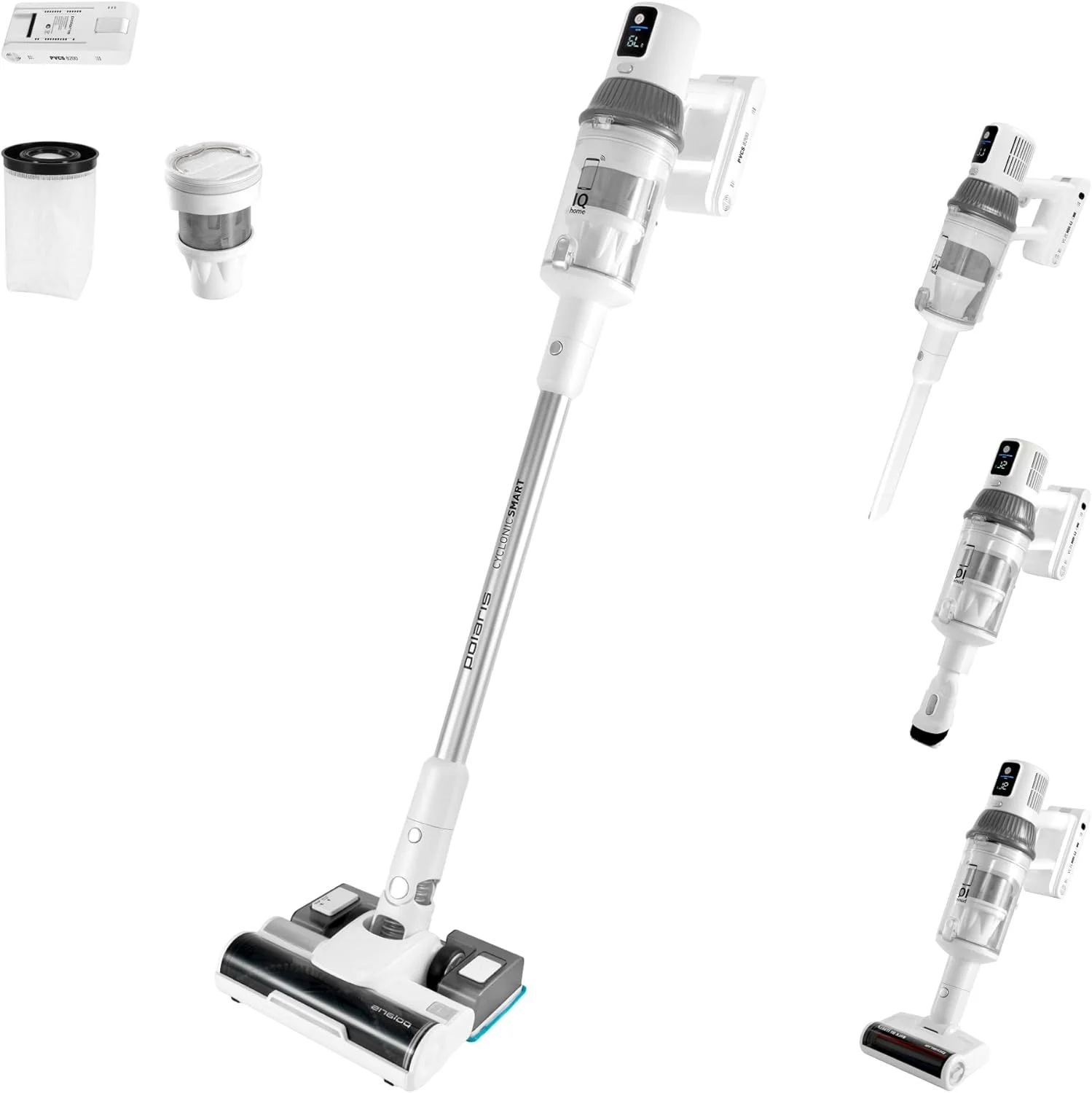 جاروبرقی عصایی بیسیم Polaris PVCS 8200 Duo Pro | موتور 800 وات، قدرت مکش 300 aW | اتصال Wi-Fi IQ Home | تا 85 دقیقه کارکرد | قابلیت تمیز کردن مرطوب (مجهز به سری طیدار) | مخزن 0.35 لیتری یا کیسه 0.6 لیتری | فیلتراسیون HEPA | نمایشگر LED جاروبرقی عصایی بیسیم Polaris PVCS 8200 Duo Pro | موتور 800 وات، قدرت مکش 300 aW | اتصال Wi-Fi IQ Home | تا 85 دقیقه کارکرد | قابلیت تمیز کردن مرطوب (مجهز به سری طیدار) | مخزن 0.35 لیتری یا کیسه 0.6 لیتری | فیلتراسیون HEPA | نمایشگر LED