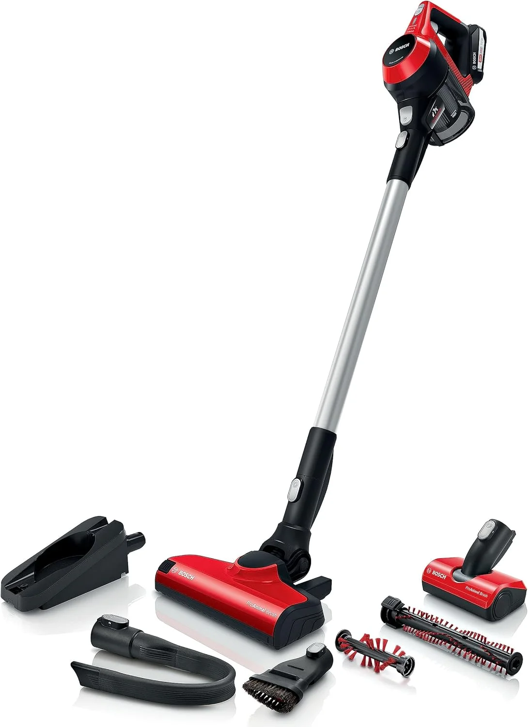 جاروبرقی عصایی شارژی بوش سری 6، Unlimited Proanimal، قرمز - BCS61PETGB جاروبرقی عصایی شارژی بوش سری 6، Unlimited Proanimal، قرمز - BCS61PETGB