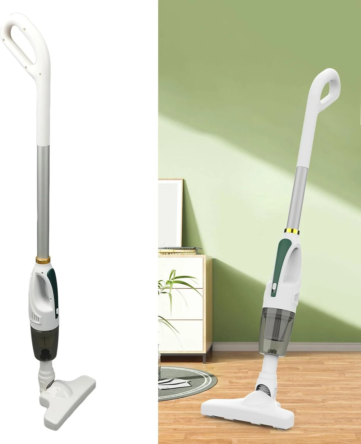 جاروبرقی عصایی شارژی با قدرت بالا برای منزل، خودرو، موی حیوانات خانگی و زدودن گرد و غبار به همراه باتری قابل شارژ برای تمام سطوح