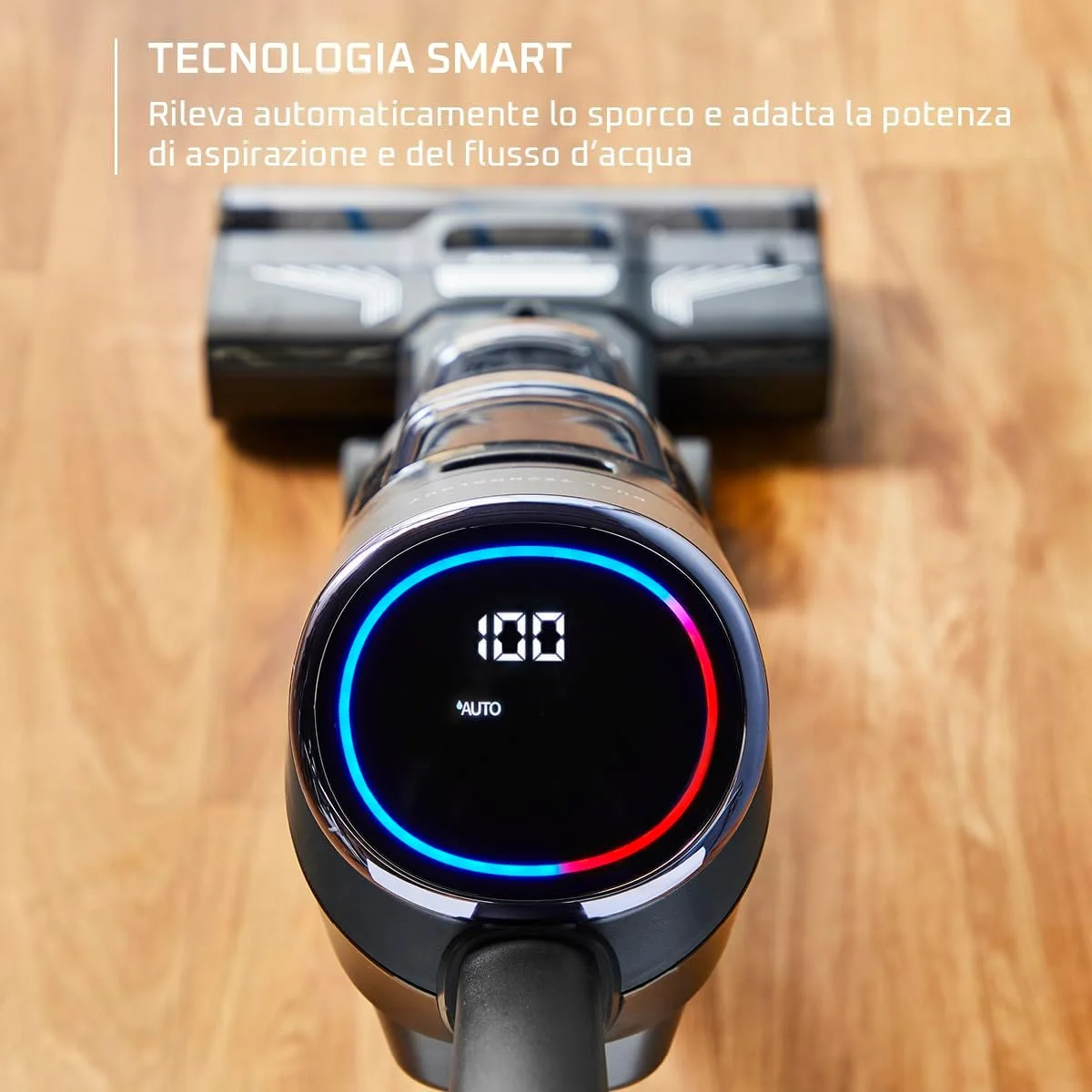 جاروبرقی و تی شوی بی سیم روونتا X-Clean 4، مکش و شستشوی قدرتمند، هوشمند، عمر باتری 50 دقیقه، خود تمیز شونده GZ5037WO