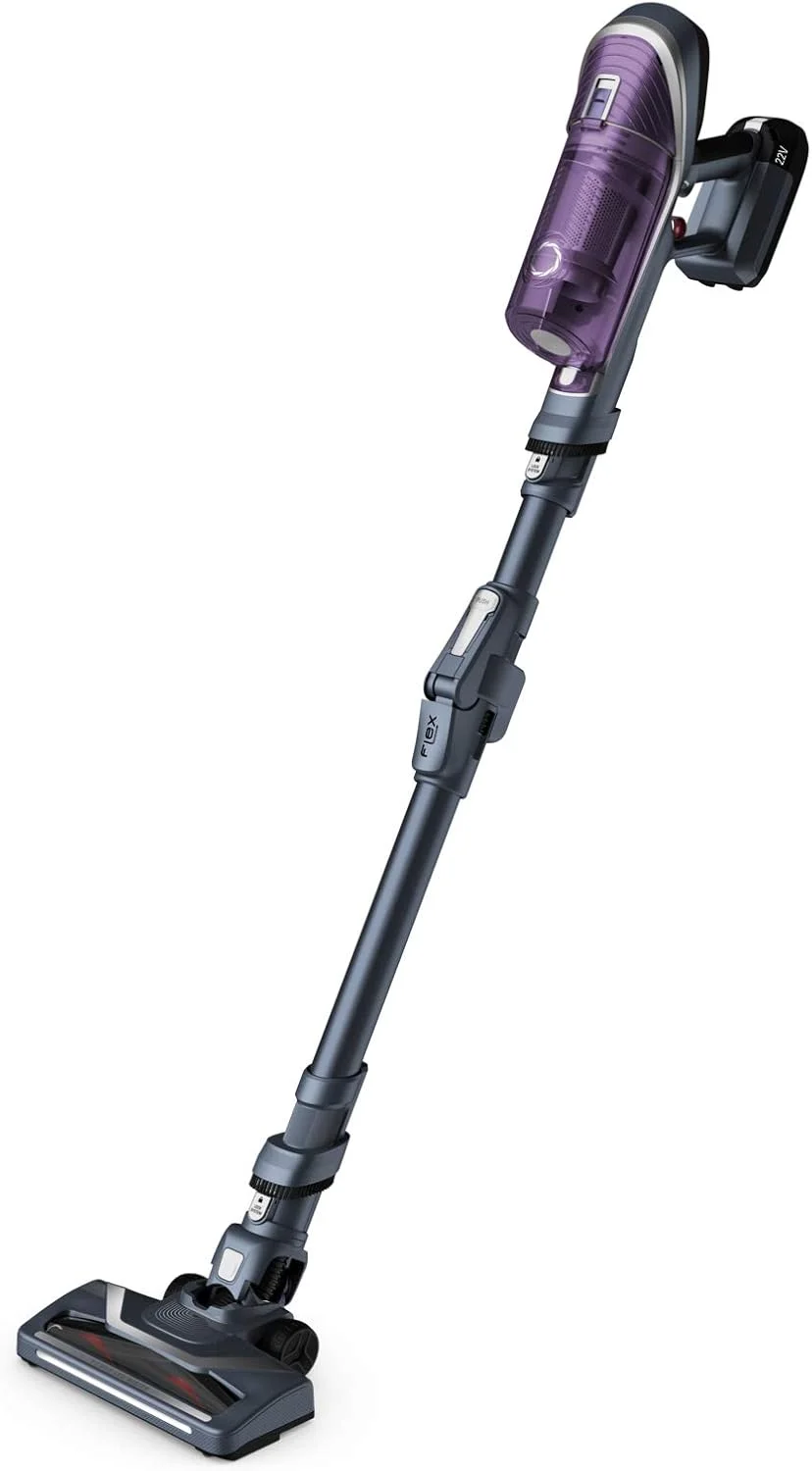 جاروبرقی عصایی و دستی شارژی روونتا مدل RH9638 X-Force Flex 8.60 با موتور قدرتمند، سری LED دار، لوله تاشو، فیلتر قابل شستشو و لوازم جانبی