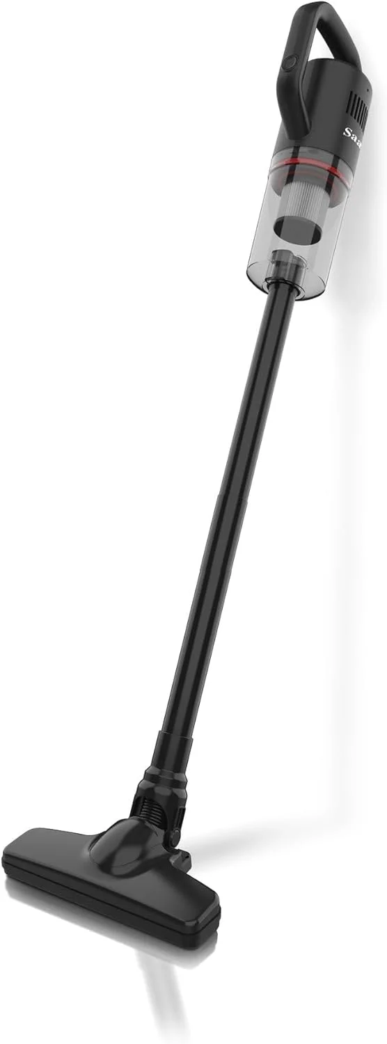 جاروبرقی عصایی فوق العاده کارآمد ساچی - مکش قدرتمند، فیلتراسیون پیشرفته HEPA، عملکرد بی صدا و مخزن گرد و غبار بزرگ - ایده آل برای تمیز کردن آسان و روزمره NL-VC-1113-BK