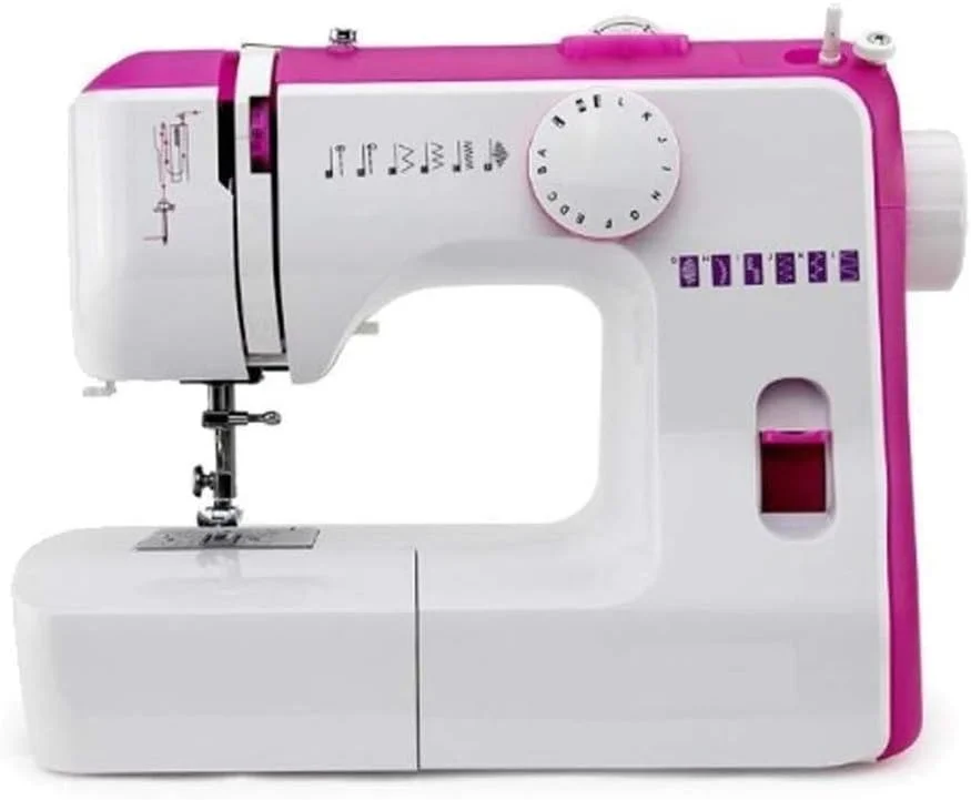 چرخ خیاطی TONGSH، چرخ خیاطی سبک وزن با 12 مدل دوخت، چرخ خیاطی چند منظوره، دو خط دو سرعته با پدال