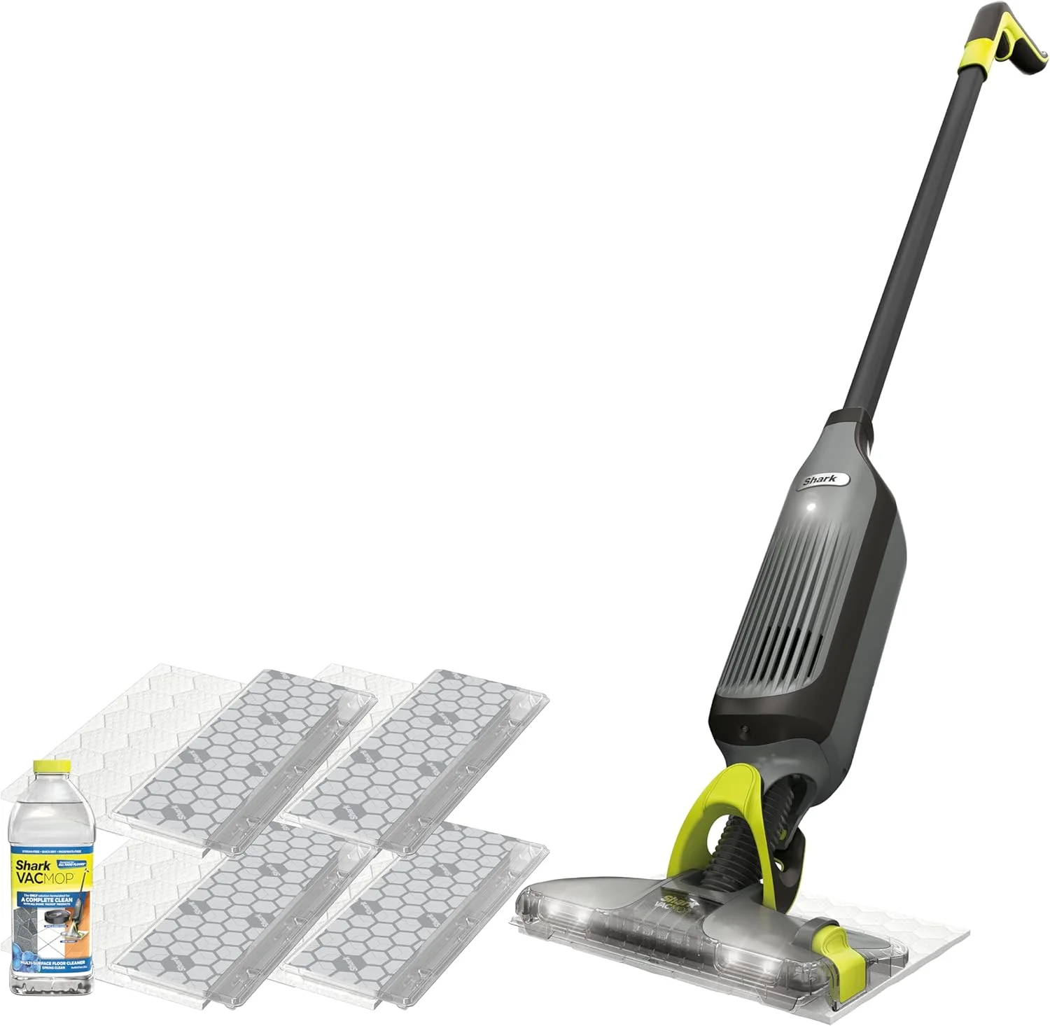 جاروبرقی و تی شارک مدل VM252 VACMOP Pro، خاکستری زغالی، بدون سیم، مناسب سطوح سخت به همراه پد یکبار مصرف