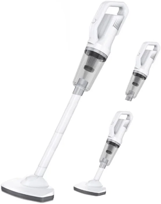 جاروبرقی عصایی شارژی - جاروبرقی ایستاده دستی قابل شارژ با چراغ LED - سبک وزن، برای کف سخت، فرش، موی حیوانات خانگی، ماشین، خانه، نگهداری آسان، فیلتر قابل شستشو