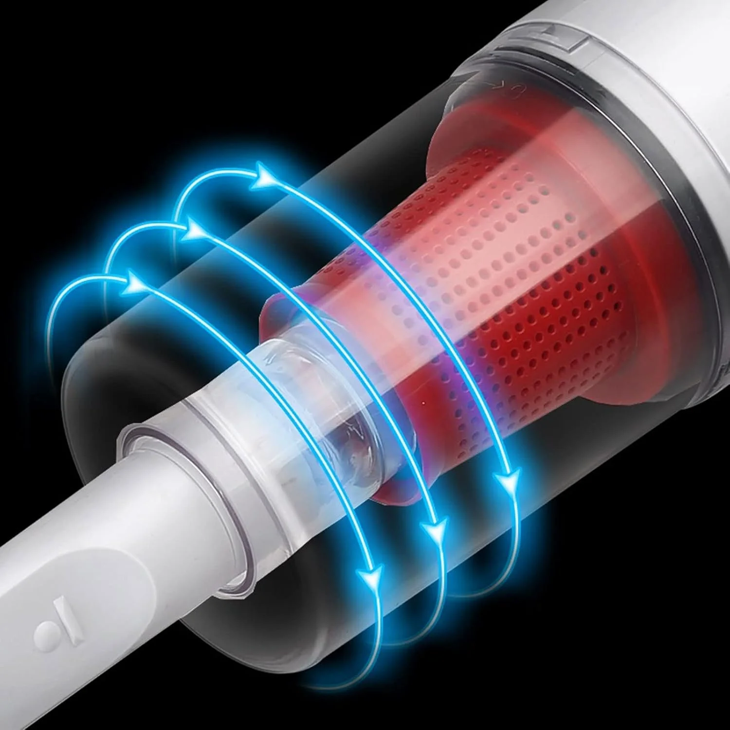 جاروبرقی های خانگی، جاروبرقی عمودی بی سیم با فیلتر HEPA، چند منظوره، لوازم نظافت منزل (آبی تیره)