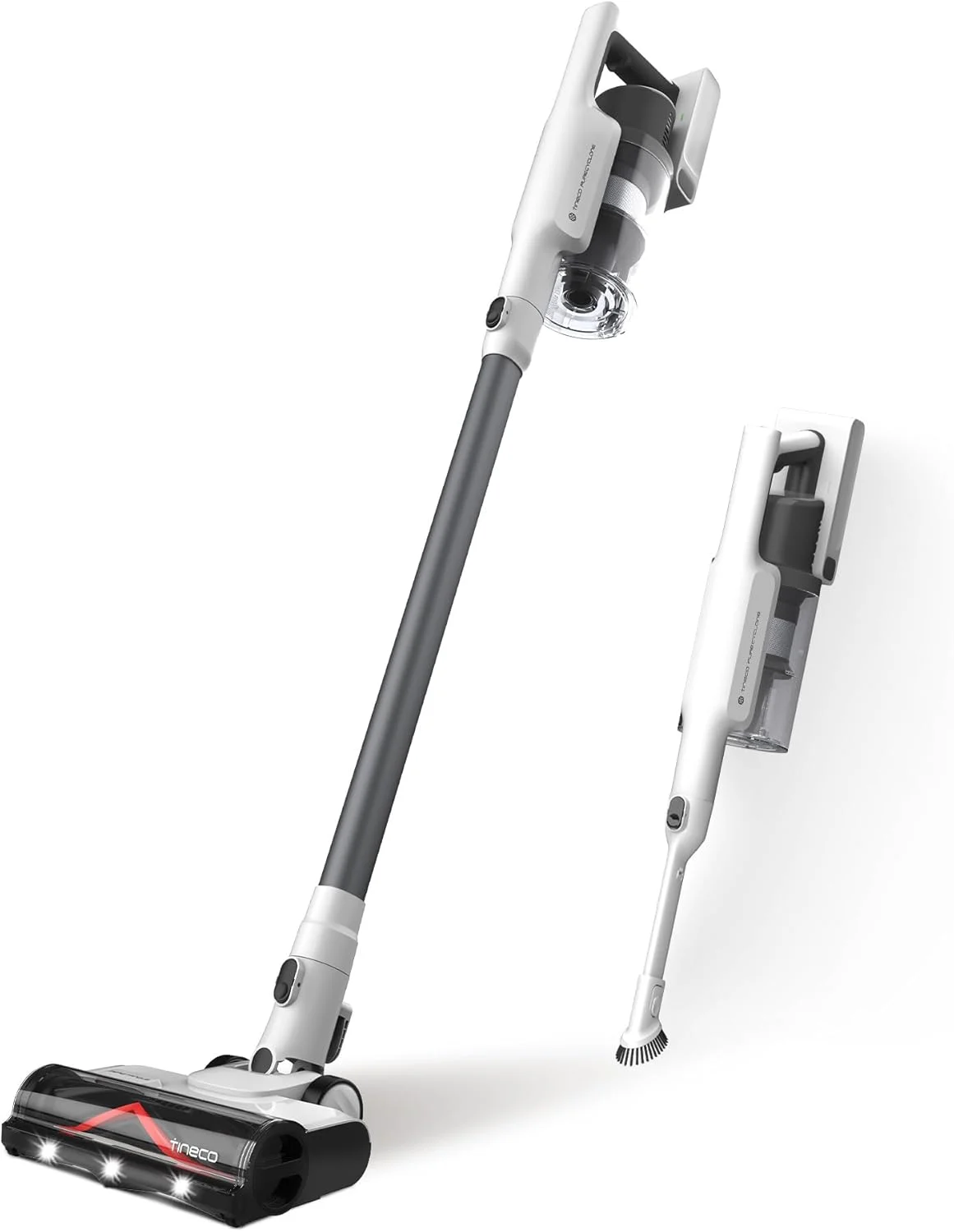 جاروبرقی عصایی شارژی Tineco A30S، قدرت مکش 160 وات، زمان کارکرد 60 دقیقه، مخزن گرد و غبار بزرگتر 1 لیتری، برس ZeroTangle، فناوری Tineco PureCyclone، چراغ LED