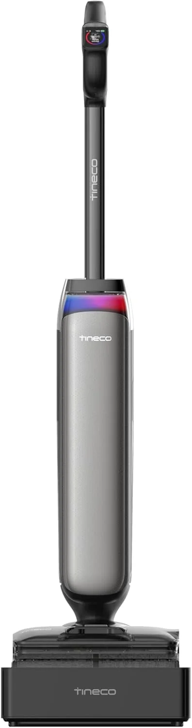 جاروبرقی آب و خشک بخار شوی Tineco Floor One S9 Artist، تمیز کردن بخار با دمای بالا، مکش 22 کیلو پاسکال، SmoothDrive 360 درجه، طراحی ضد گره خوردگی، Flashdry 185 درجه فارنهایت، زمان کارکرد طولانی، 180 درجه تخت