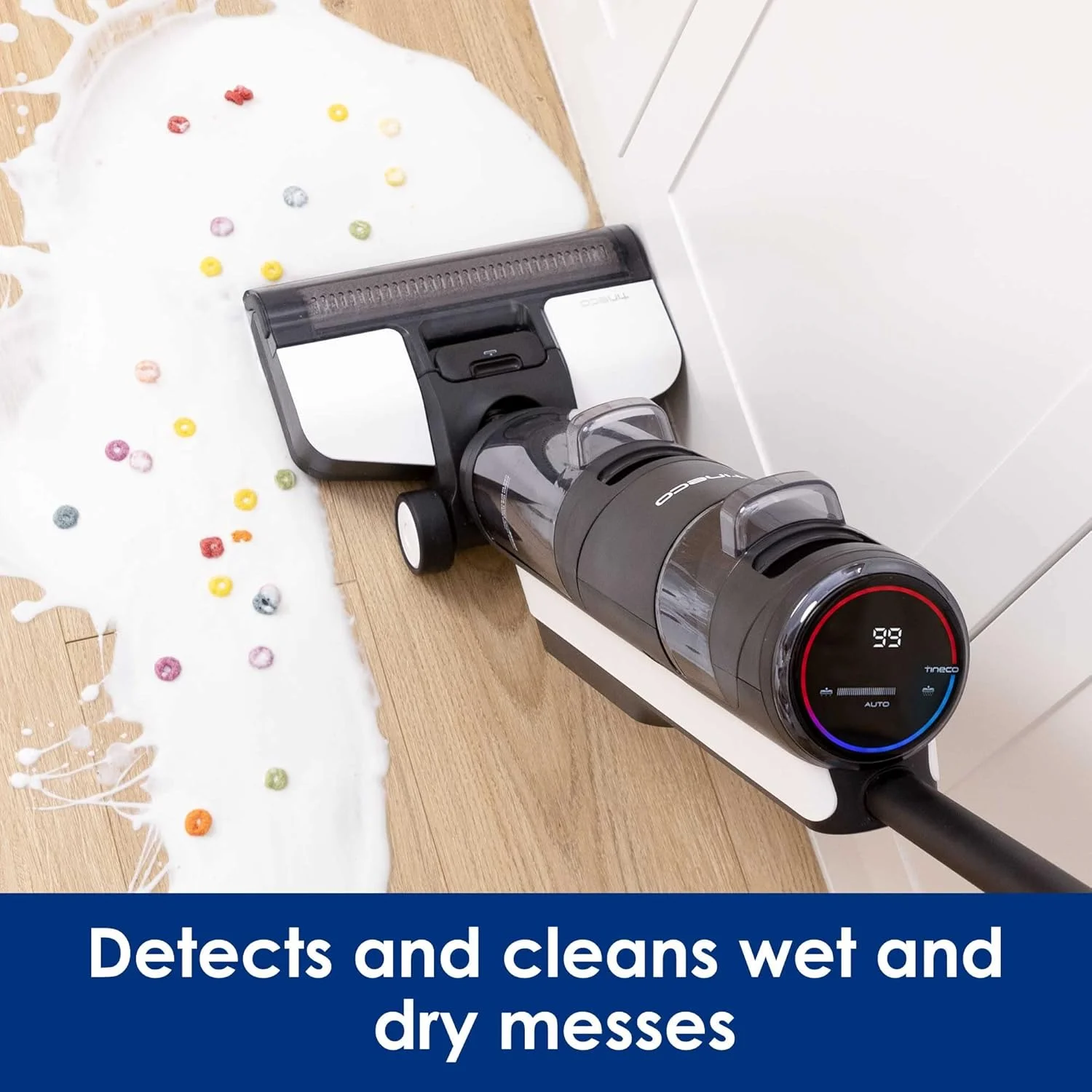 تی‌نکو Floor ONE S3 Breeze، تمیز کننده بی‌سیم سطوح سخت، جاروبرقی سبک وزن خشک و مرطوب برای تمیز کردن چند سطحی با سیستم کنترل هوشمند