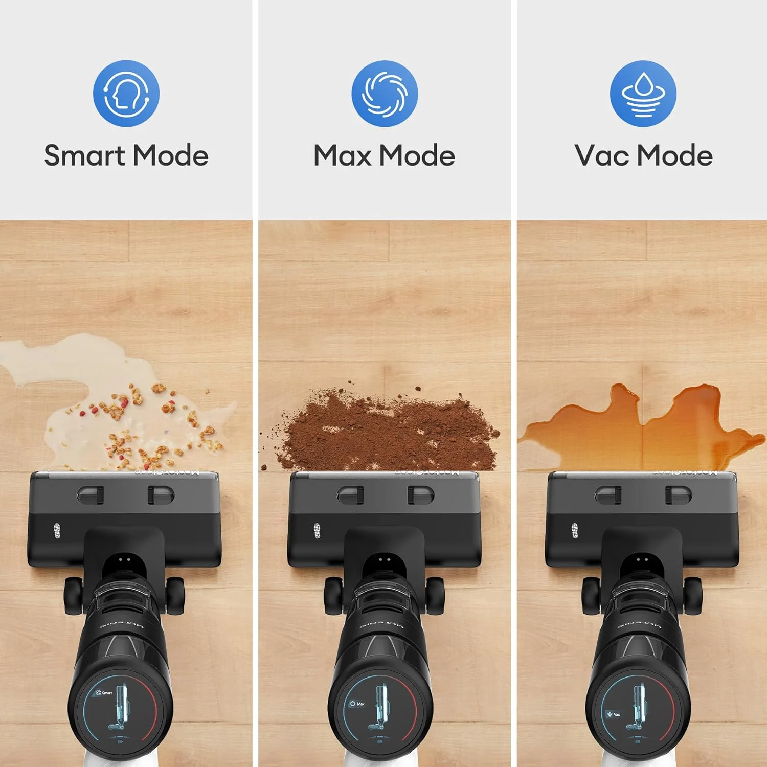 جاروبرقی خشک و مرطوب اولتنیک، جاروبرقی و تی ترکیبی بی سیم با قابلیت خود تمیز شوندگی، 50 دقیقه زمان کارکرد، تشخیص هوشمند آلودگی، تمیز کردن لبه ها، نمایشگر LED، دستگاه تمیز کننده کف 3 در 1 برای کف سخت، مدل AC1 Elite