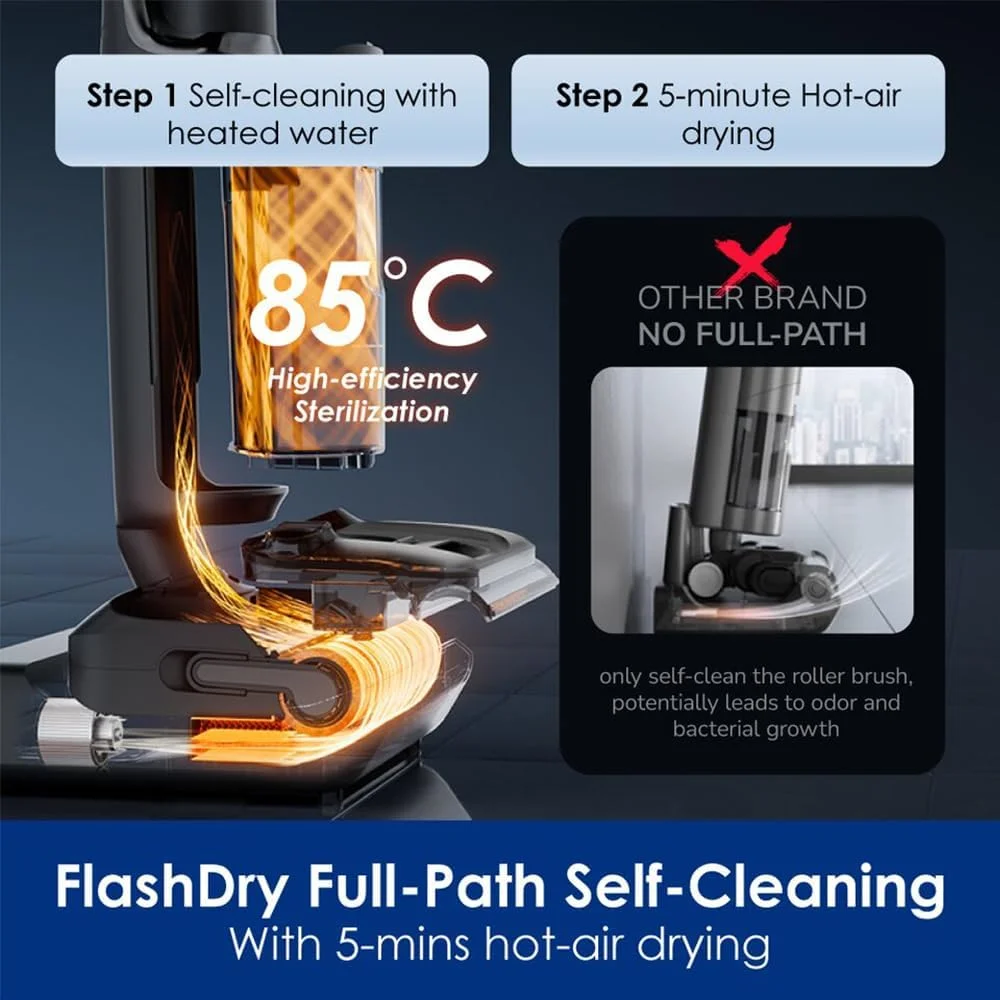 دستگاه تمیز کننده چند منظوره تینکو مدل Floor One Switch S7 Stretch، جاروبرقی و کف شوی هوشمند، بیسیم، با قابلیت ضد گره خوردگی دوگانه و خشککن سریع دستگاه تمیز کننده چند منظوره تینکو مدل Floor One Switch S7 Stretch، جاروبرقی و کف شوی هوشمند، بیسیم، با قابلیت ضد گره خوردگی دوگانه و خشککن سریع