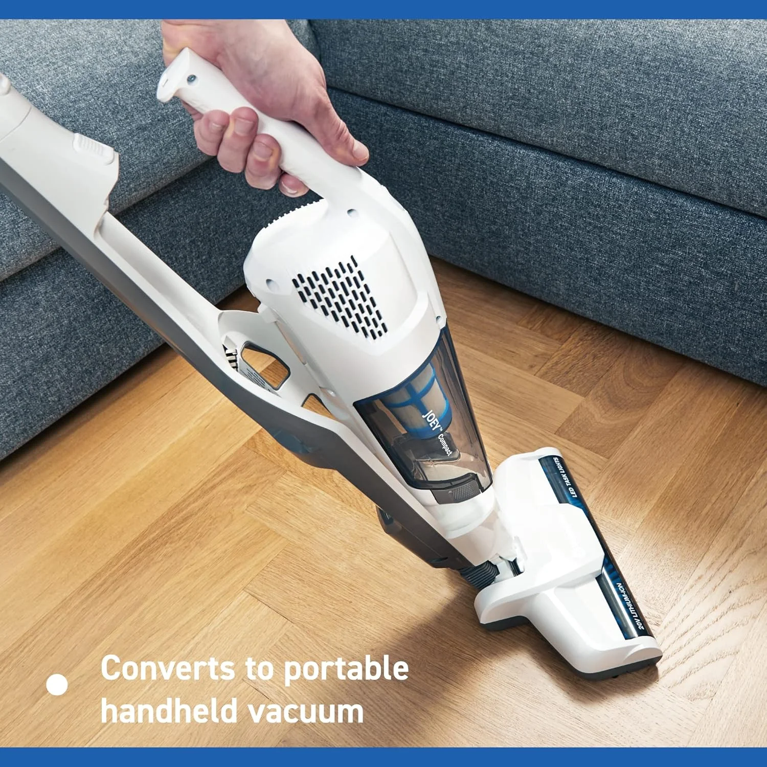 جاروبرقی عصایی بی سیم کوچک Vacmaster Joey. جاروبرقی عصایی سبک وزن 2 در 1 با قابلیت جدا شدن به صورت دستی. 20 ولت، تا 30 دقیقه زمان کارکرد، فیلتر HEPA 13، پایه شارژ جاروبرقی عصایی بی سیم کوچک Vacmaster Joey. جاروبرقی عصایی سبک وزن 2 در 1 با قابلیت جدا شدن به صورت دستی. 20 ولت، تا 30 دقیقه زمان کارکرد، فیلتر HEPA 13، پایه شارژ