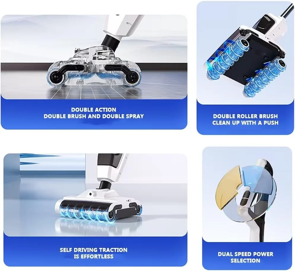 جاروبرقی عمودی 3 در 1، جاروبرقی تر و خشک بی سیم، ظرفیت 0.68 لیتر، کم صدا، خود تمیز شونده خودکار، جاروبرقی دستی قدرتمند برای موی حیوانات خانگی، فرش و کف سخت منزل و خوابگاه جاروبرقی عمودی 3 در 1، جاروبرقی تر و خشک بی سیم، ظرفیت 0.68 لیتر، کم صدا، خود تمیز شونده خودکار، جاروبرقی دستی قدرتمند برای موی حیوانات خانگی، فرش و کف سخت منزل و خوابگاه