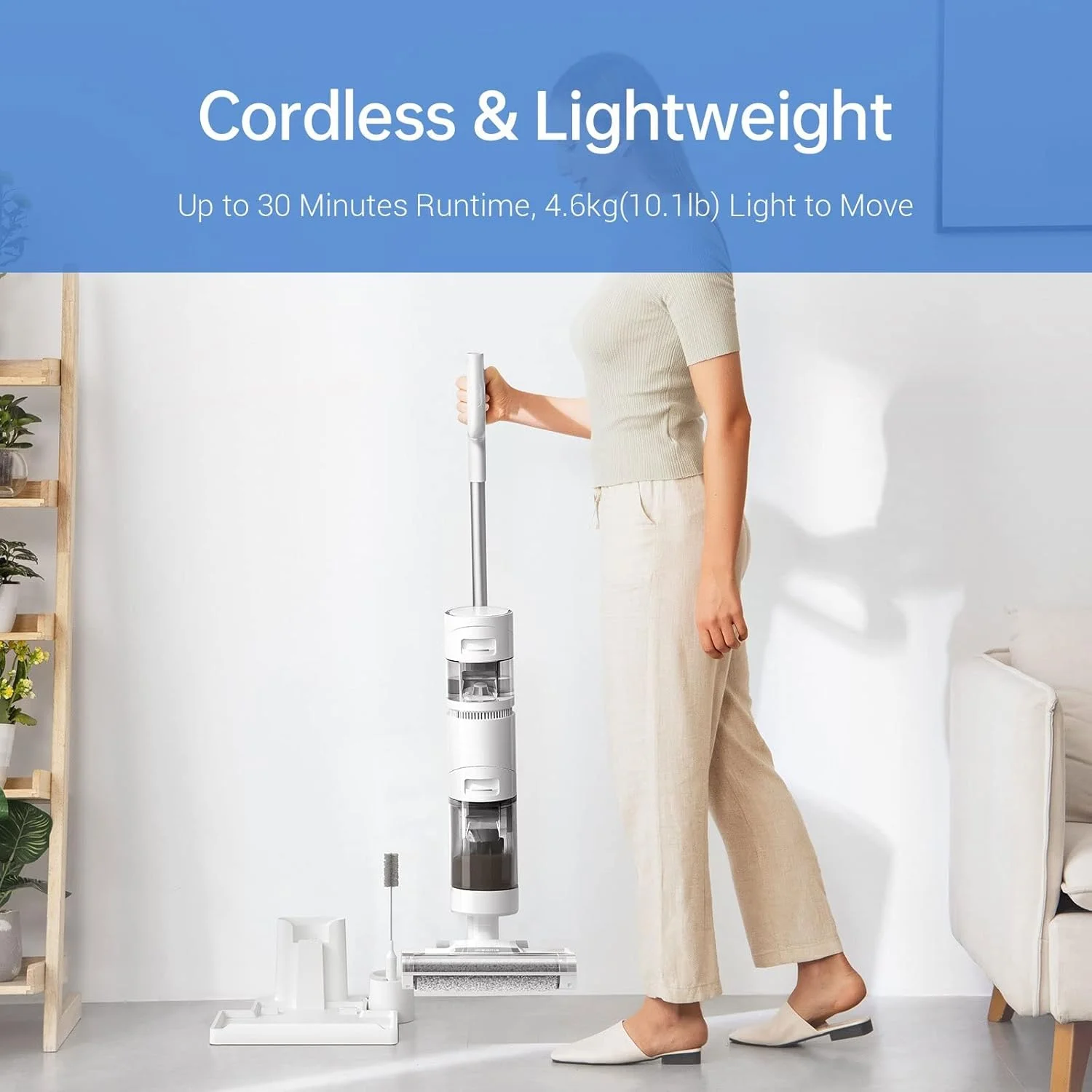 جاروبرقی هوشمند بی سیم خشک و مرطوب نظافة، قابل حمل و مناسب برای تمیز کردن خودکار منزل (EU) جاروبرقی هوشمند بی سیم خشک و مرطوب نظافة، قابل حمل و مناسب برای تمیز کردن خودکار منزل (EU)