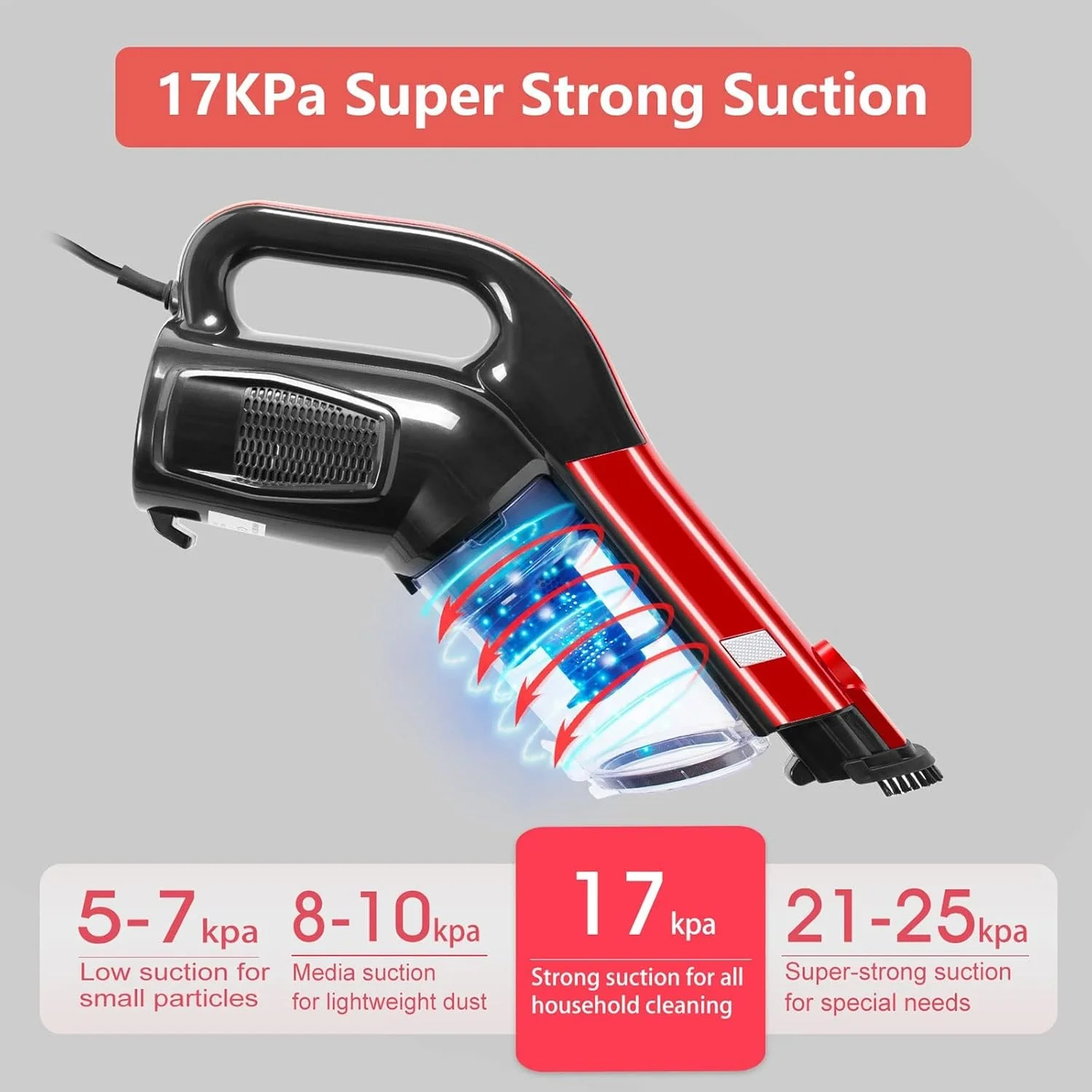 جاروبرقی سیمی 3 در 1، جاروبرقی عصایی با فیلتر HEPA، تمیز کننده سبک وزن برای کف خانه (UK) جاروبرقی سیمی 3 در 1، جاروبرقی عصایی با فیلتر HEPA، تمیز کننده سبک وزن برای کف خانه (UK)