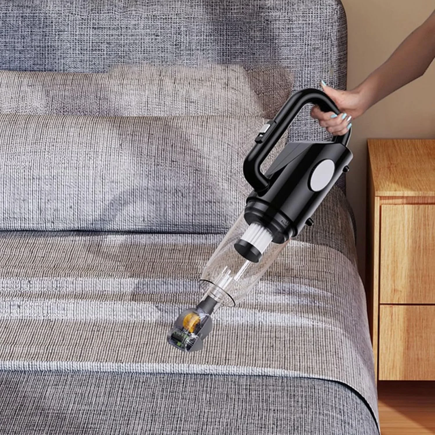 جاروبرقی قدرتمند خودرو، جاروبرقی بی سیم قابل حمل (مشکی) جاروبرقی قدرتمند خودرو، جاروبرقی بی سیم قابل حمل (مشکی)