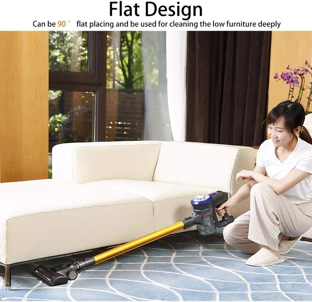 جاروبرقی 2 در 1 بی سیم خانگی، جاروبرقی سبک وزن و قدرتمند با چراغ های LED جاروبرقی 2 در 1 بی سیم خانگی، جاروبرقی سبک وزن و قدرتمند با چراغ های LED