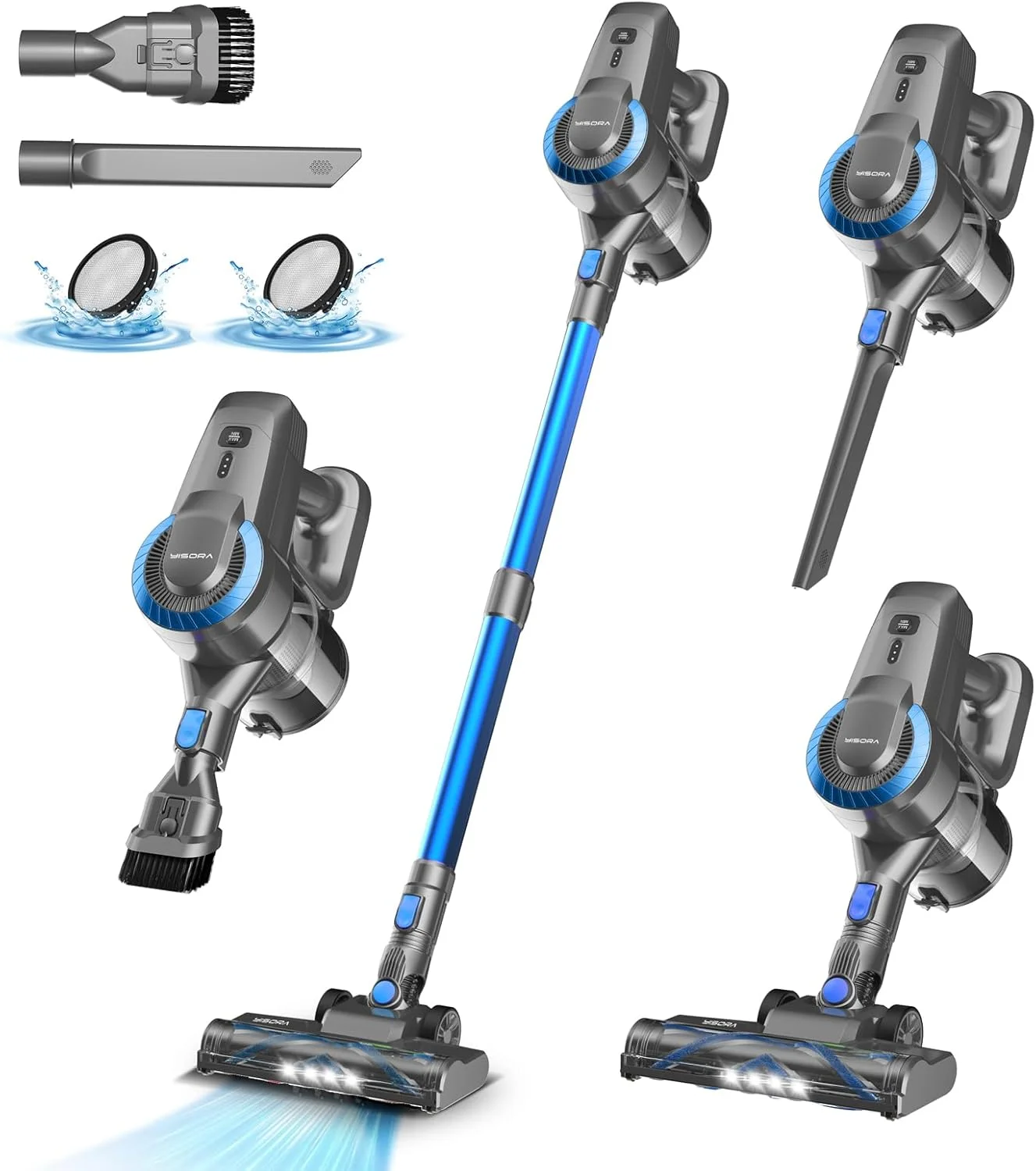 جاروبرقی شارژی، 25000Pa/175W/50 دقیقه جاروبرقی بی سیم، برس ضد گره خوردگی و ایستاده، جاروبرقی دستی فوق سبک، جاروبرقی شارژی دسته دار برای فرش جاروبرقی شارژی، 25000Pa/175W/50 دقیقه جاروبرقی بی سیم، برس ضد گره خوردگی و ایستاده، جاروبرقی دستی فوق سبک، جاروبرقی شارژی دسته دار برای فرش