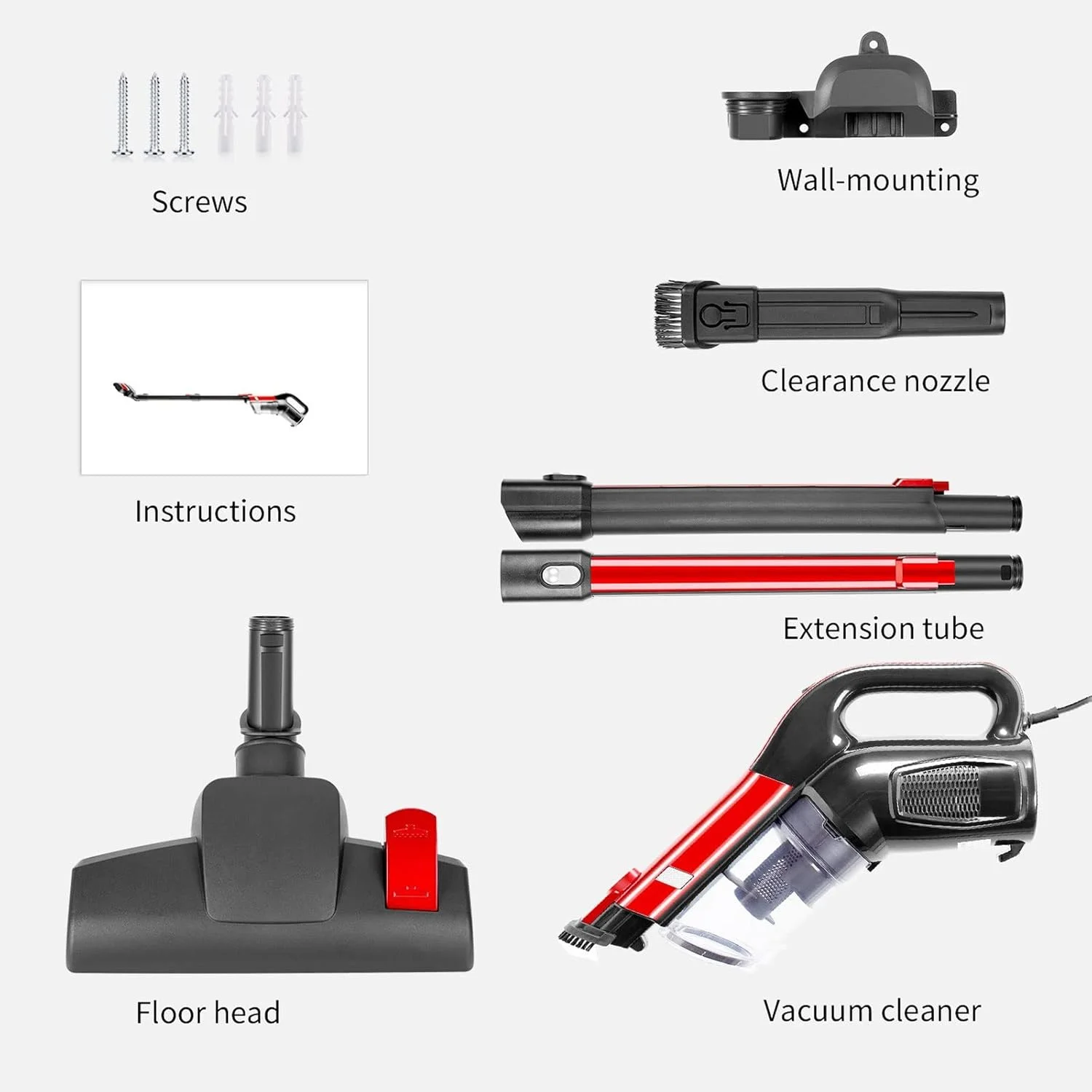 جاروبرقی خانگی سیمی 3 در 1 با فیلتر هپا، سبک و مناسب برای تمیز کردن کف خانه (US) جاروبرقی خانگی سیمی 3 در 1 با فیلتر هپا، سبک و مناسب برای تمیز کردن کف خانه (US)