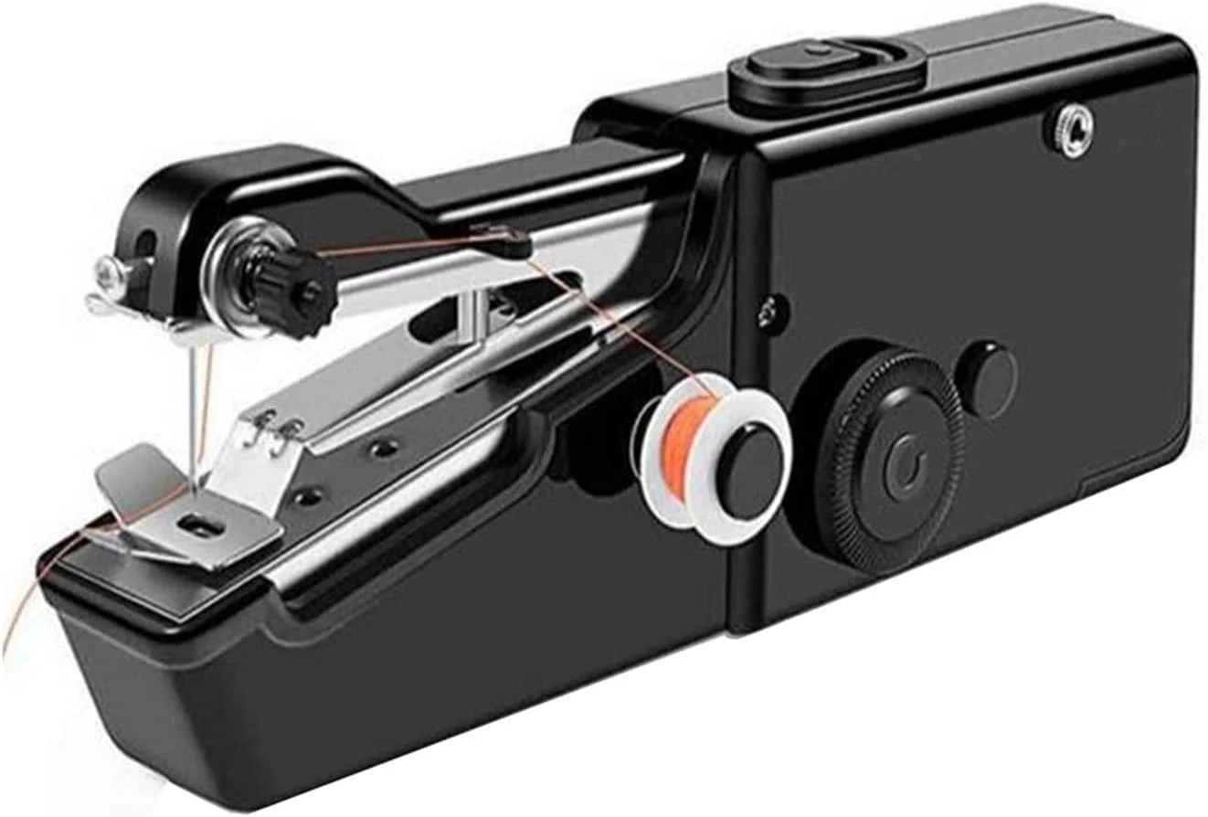 چرخ خیاطی دستی قابل حمل، چرخ خیاطی کوچک، سوزن دوزی، پارچه های لباس بی سیم، چرخ خیاطی برقی