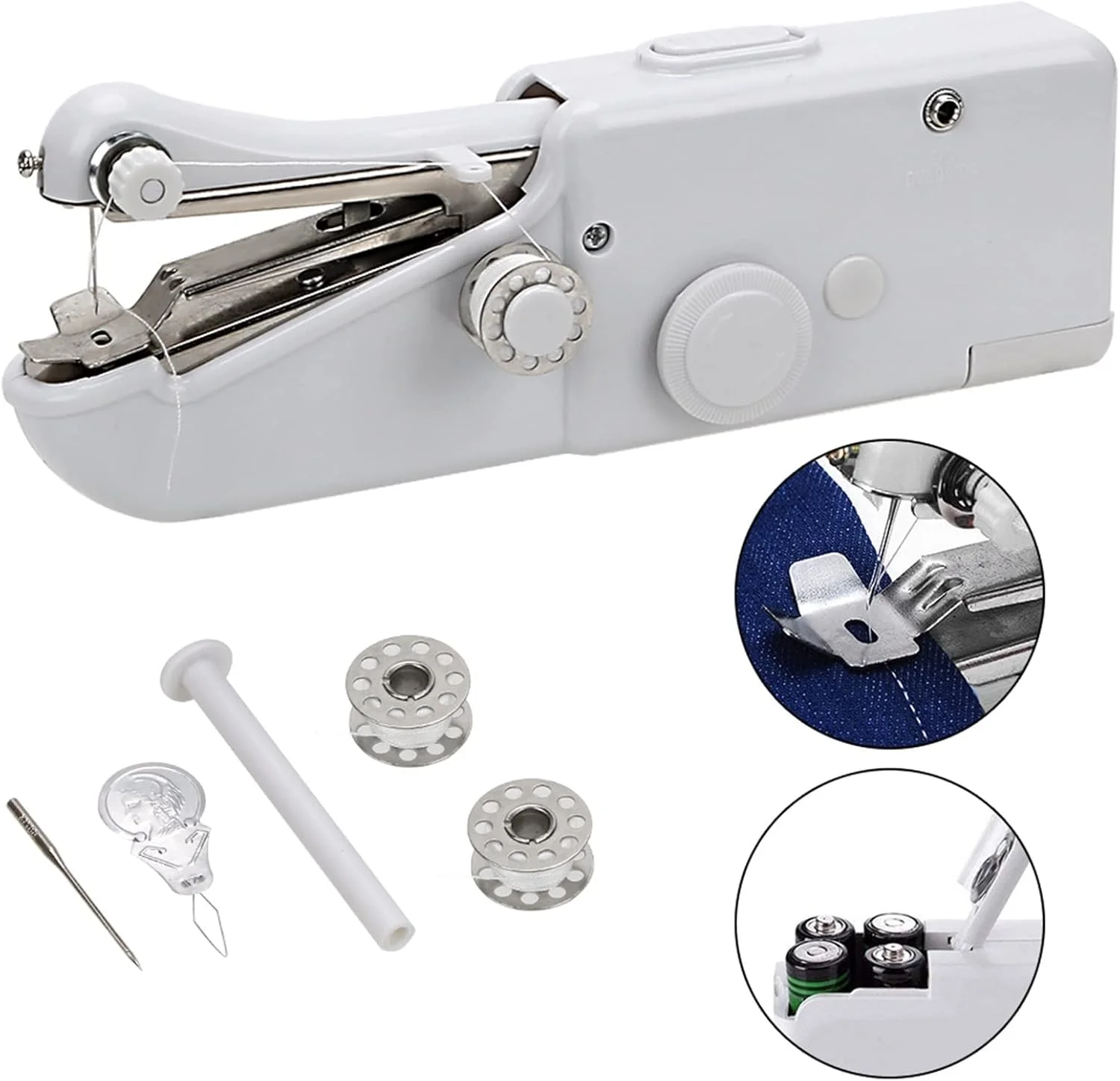 چرخ خیاطی YHUAEE الکترونیکی مینی دستی بی سیم برای پارچه و لباس با دوخت سریع چرخ خیاطی YHUAEE الکترونیکی مینی دستی بی سیم برای پارچه و لباس با دوخت سریع