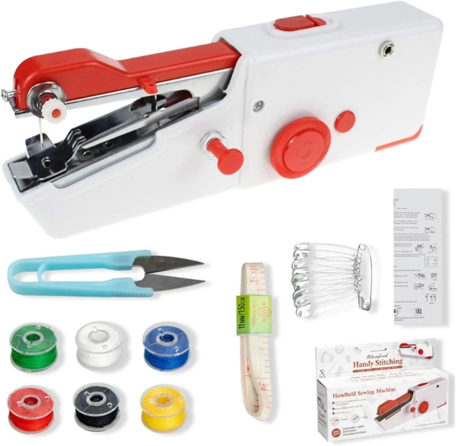 چرخ خیاطی YHUAEE، چرخ خیاطی کوچک قابل حمل، سوزن خیاطی، چرخ خیاطی