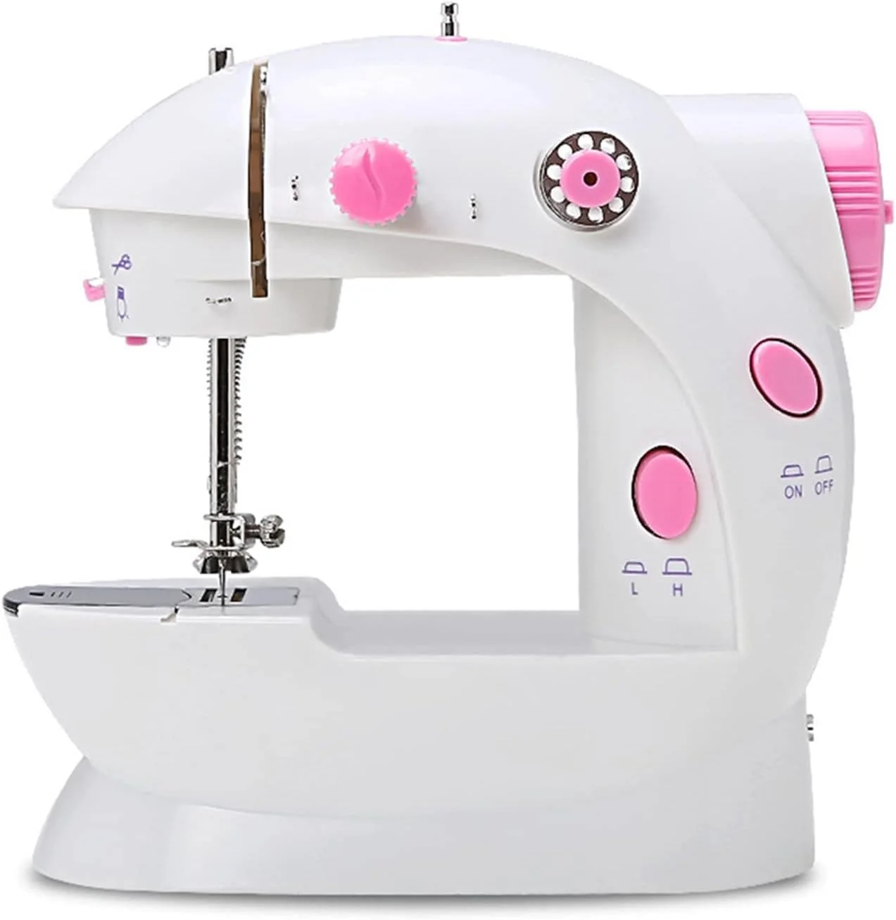 چرخ خیاطی مینی، مناسب لباس، شلوار، جوراب، دارای دو سرعت و ابزار خیاطی چرخ خیاطی مینی، مناسب لباس، شلوار، جوراب، دارای دو سرعت و ابزار خیاطی