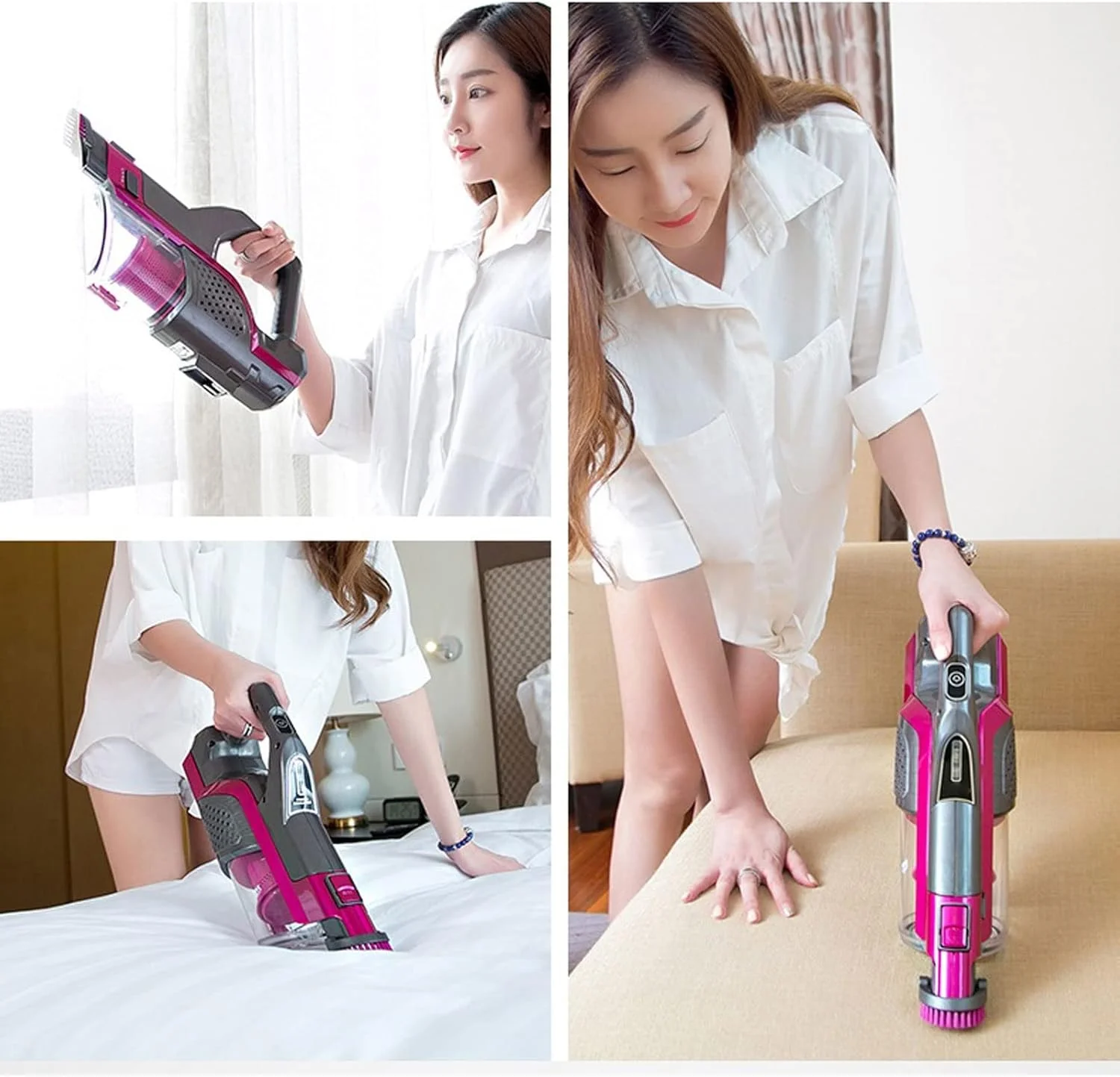 جاروبرقی دستی شارژی پرقدرت YHUAEE با باتری 2200mAh، مناسب برای منزل و خودرو (مدل US)