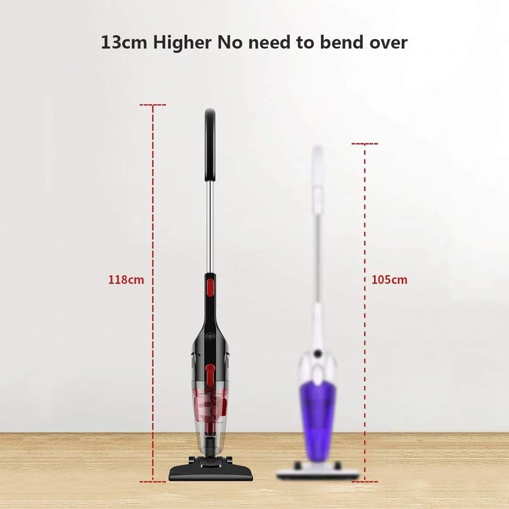 جاروبرقی عصایی سبک وزن 2 در 1 با سیم با قدرت مکش قوی 15Kpa برای فرش و موی حیوانات خانگی (سفید) جاروبرقی عصایی سبک وزن 2 در 1 با سیم با قدرت مکش قوی 15Kpa برای فرش و موی حیوانات خانگی (سفید)