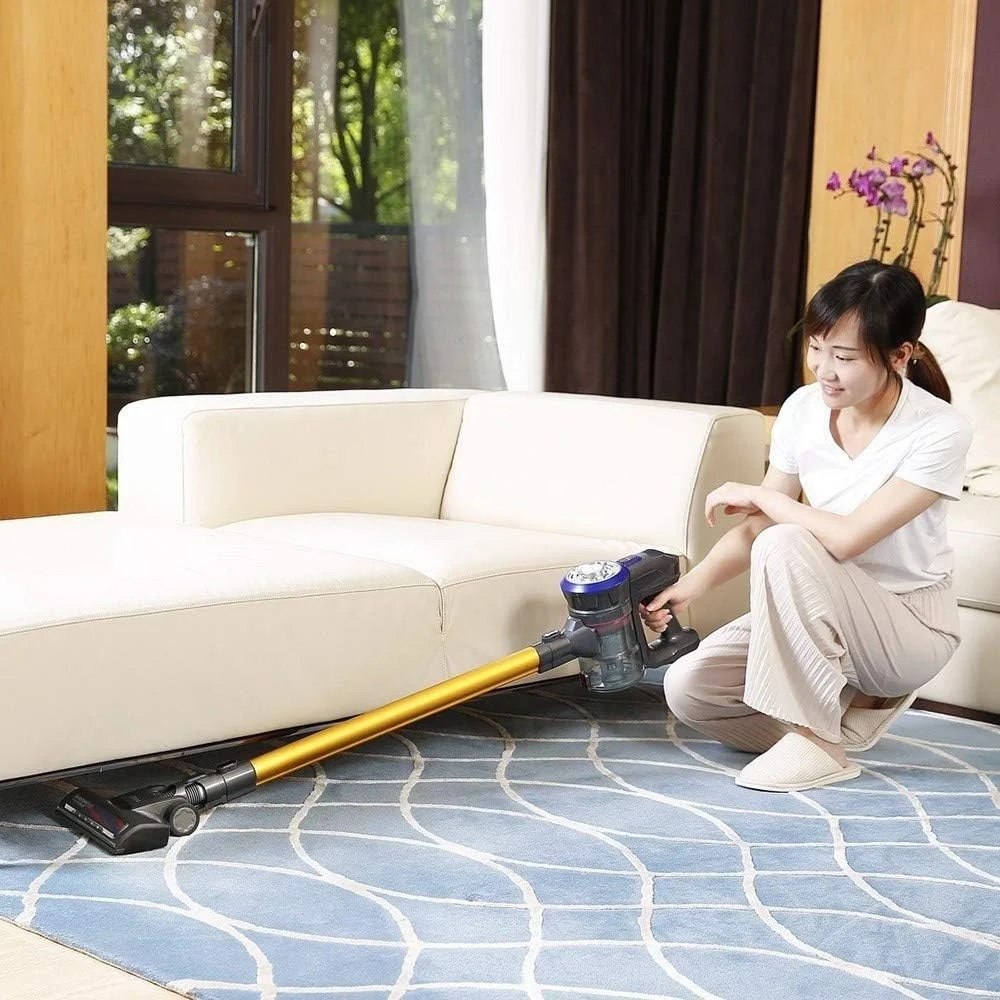 جاروبرقی خانگی 2 در 1 بی سیم YHUAEE، جاروبرقی سبک وزن و قدرتمند دستی با چراغ های LED