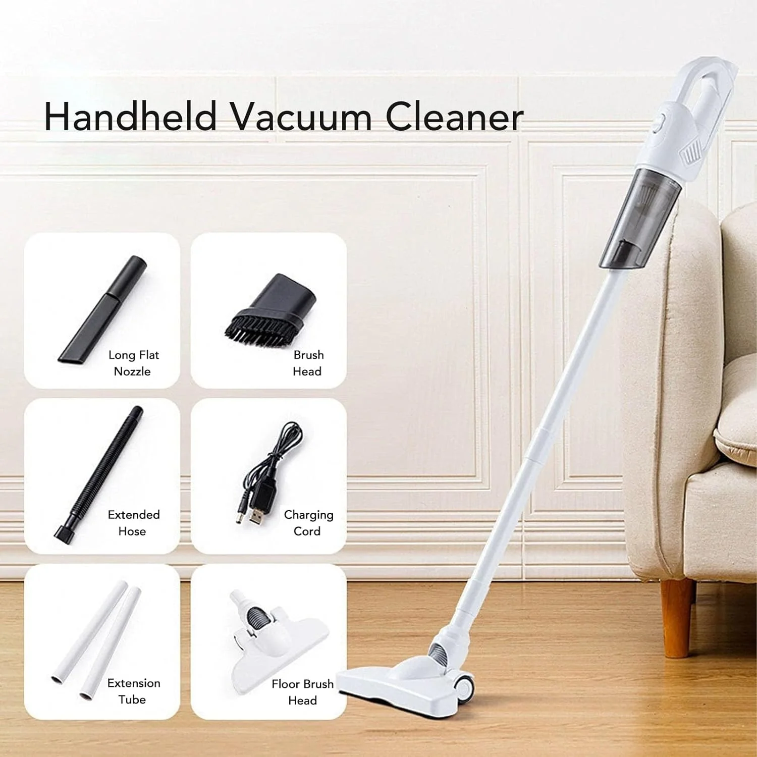 جاروبرقی عصایی شارژی Zhjvihx، جاروبرقی سبک با مکش قدرتمند، موتور قدرتمند 120 واتی سیستم فیلتراسیون با راندمان بالا، تمیز کننده چند منظوره دستی برای کف سخت جاروبرقی عصایی شارژی Zhjvihx، جاروبرقی سبک با مکش قدرتمند، موتور قدرتمند 120 واتی سیستم فیلتراسیون با راندمان بالا، تمیز کننده چند منظوره دستی برای کف سخت