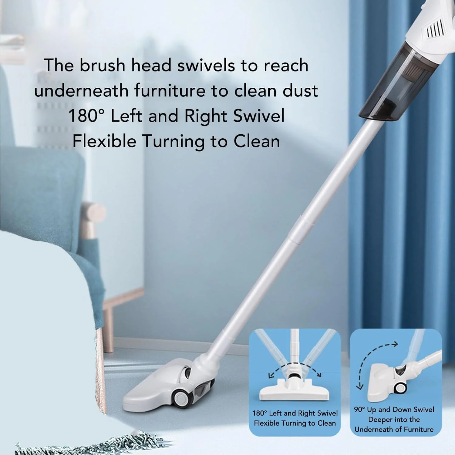 جاروبرقی عصایی شارژی Zhjvihx، جاروبرقی سبک با مکش قدرتمند، موتور قدرتمند 120 واتی سیستم فیلتراسیون با راندمان بالا، تمیز کننده چند منظوره دستی برای کف سخت جاروبرقی عصایی شارژی Zhjvihx، جاروبرقی سبک با مکش قدرتمند، موتور قدرتمند 120 واتی سیستم فیلتراسیون با راندمان بالا، تمیز کننده چند منظوره دستی برای کف سخت