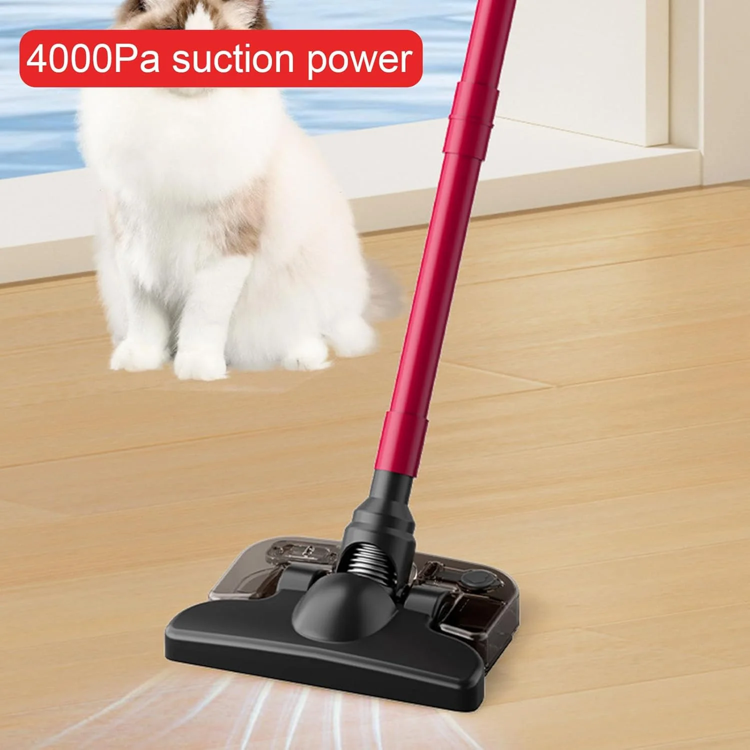 جاروبرقی و تی برقی شارژی، قدرت مکش 4000pa، سبک وزن، مناسب برای تمیز کردن عمیق کفهای سخت، لکههای چسبناک و موی حیوانات خانگی جاروبرقی و تی برقی شارژی، قدرت مکش 4000pa، سبک وزن، مناسب برای تمیز کردن عمیق کفهای سخت، لکههای چسبناک و موی حیوانات خانگی