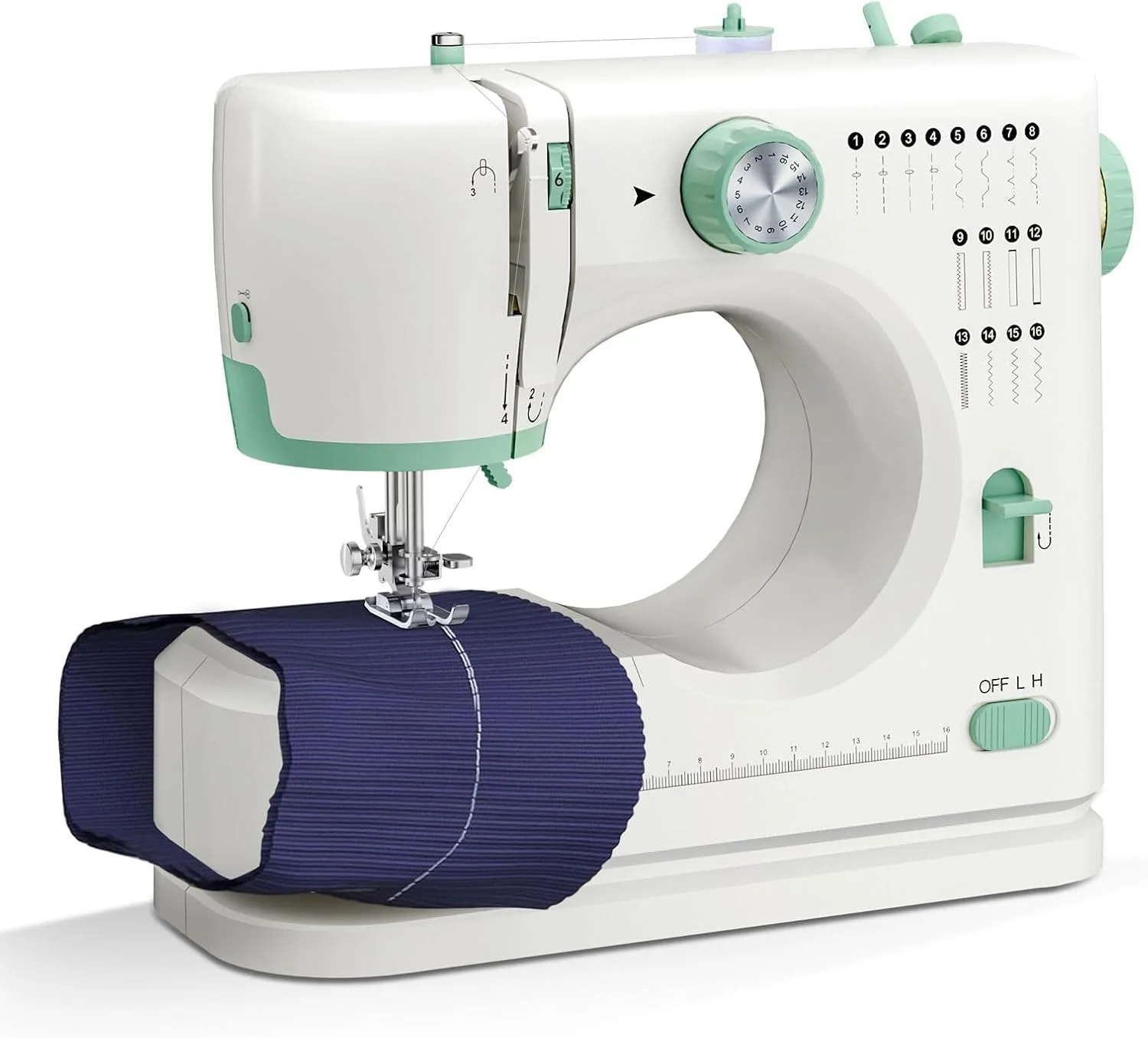 چرخ خیاطی قابل حمل Angju، چرخ خیاطی برقی کوچک برای مبتدیان، چرخ خیاطی دو سوزنه 2 سرعته 2 نخ با 16 مدل دوخت، دوخت معکوس، کیت خیاطی با پدال پا برای مصارف خانگی چرخ خیاطی قابل حمل Angju، چرخ خیاطی برقی کوچک برای مبتدیان، چرخ خیاطی دو سوزنه 2 سرعته 2 نخ با 16 مدل دوخت، دوخت معکوس، کیت خیاطی با پدال پا برای مصارف خانگی