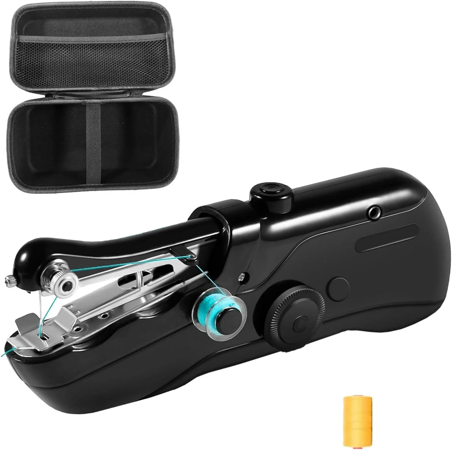 چرخ خیاطی دستی Aovly، کیت خیاطی مبتدی با محل نگهداری، دو حالت منبع تغذیه، سوئیچ الکتریکی، عملکرد ساده، چرخ خیاطی کوچک قابل حمل، چرخ خیاطی مبتدی (مشکی مات) چرخ خیاطی دستی Aovly، کیت خیاطی مبتدی با محل نگهداری، دو حالت منبع تغذیه، سوئیچ الکتریکی، عملکرد ساده، چرخ خیاطی کوچک قابل حمل، چرخ خیاطی مبتدی (مشکی مات)