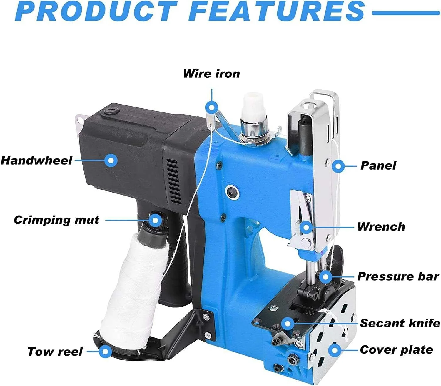 دستگاه دوخت کیسه بافی اتوماتیک - دستگاه بخیه دستی قابل حمل برای کیسه برنج، کاغذ، کیسه های پلاستیکی - راه حل کارآمد بستن کیسه دستگاه دوخت کیسه بافی اتوماتیک - دستگاه بخیه دستی قابل حمل برای کیسه برنج، کاغذ، کیسه های پلاستیکی - راه حل کارآمد بستن کیسه