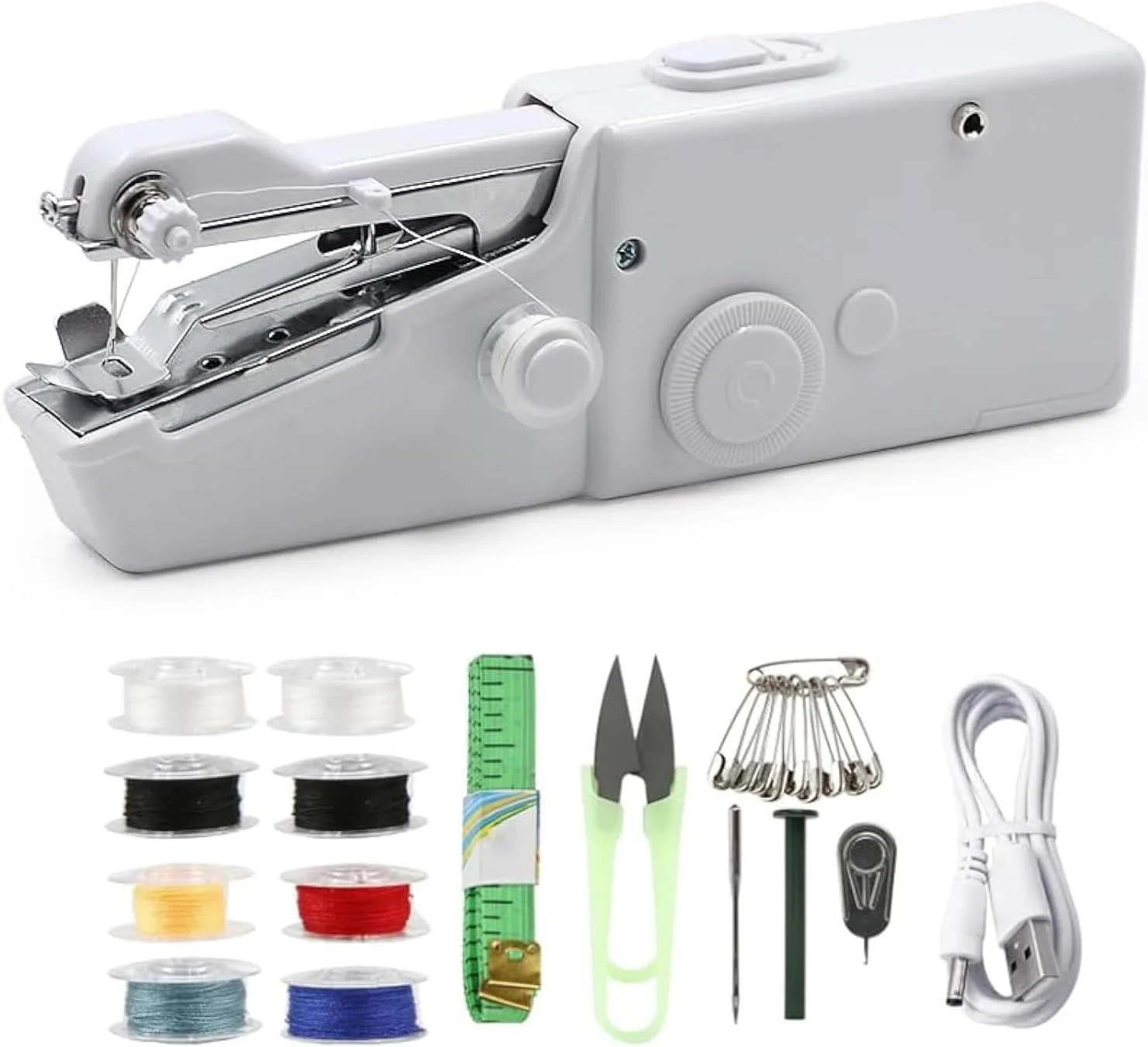 دستگاه خیاطی دستی آلمکاکوز، دستگاه خیاطی برقی قابل حمل، دستگاه تعمیر سریع دوخت، مناسب برای مبتدیان، خیاطی لباس، پارچه، پرده، پارچه حیوانات خانگی، شلوار جین (سفید) دستگاه خیاطی دستی آلمکاکوز، دستگاه خیاطی برقی قابل حمل، دستگاه تعمیر سریع دوخت، مناسب برای مبتدیان، خیاطی لباس، پارچه، پرده، پارچه حیوانات خانگی، شلوار جین (سفید)